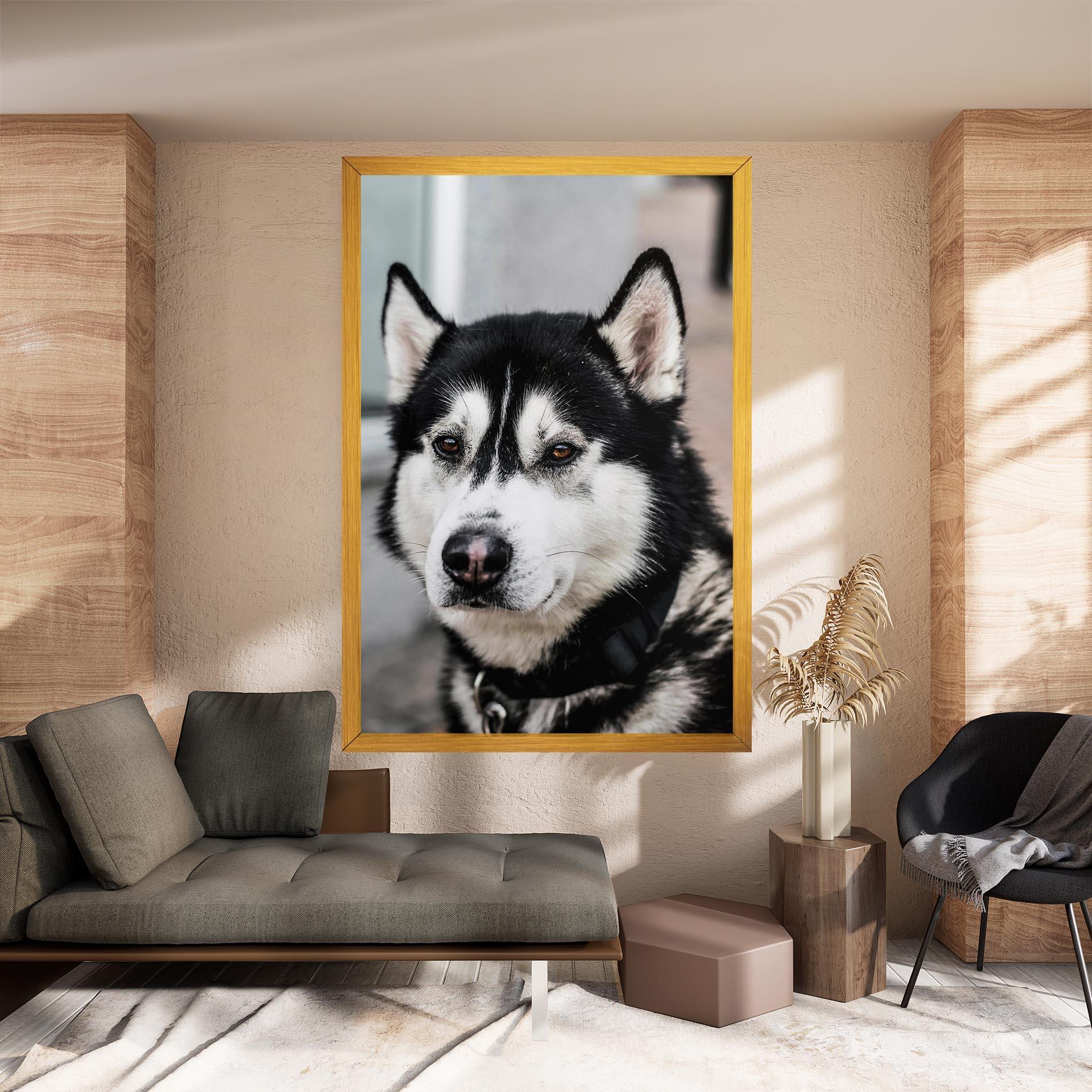 Vászonkép Husky Dog mockup 8