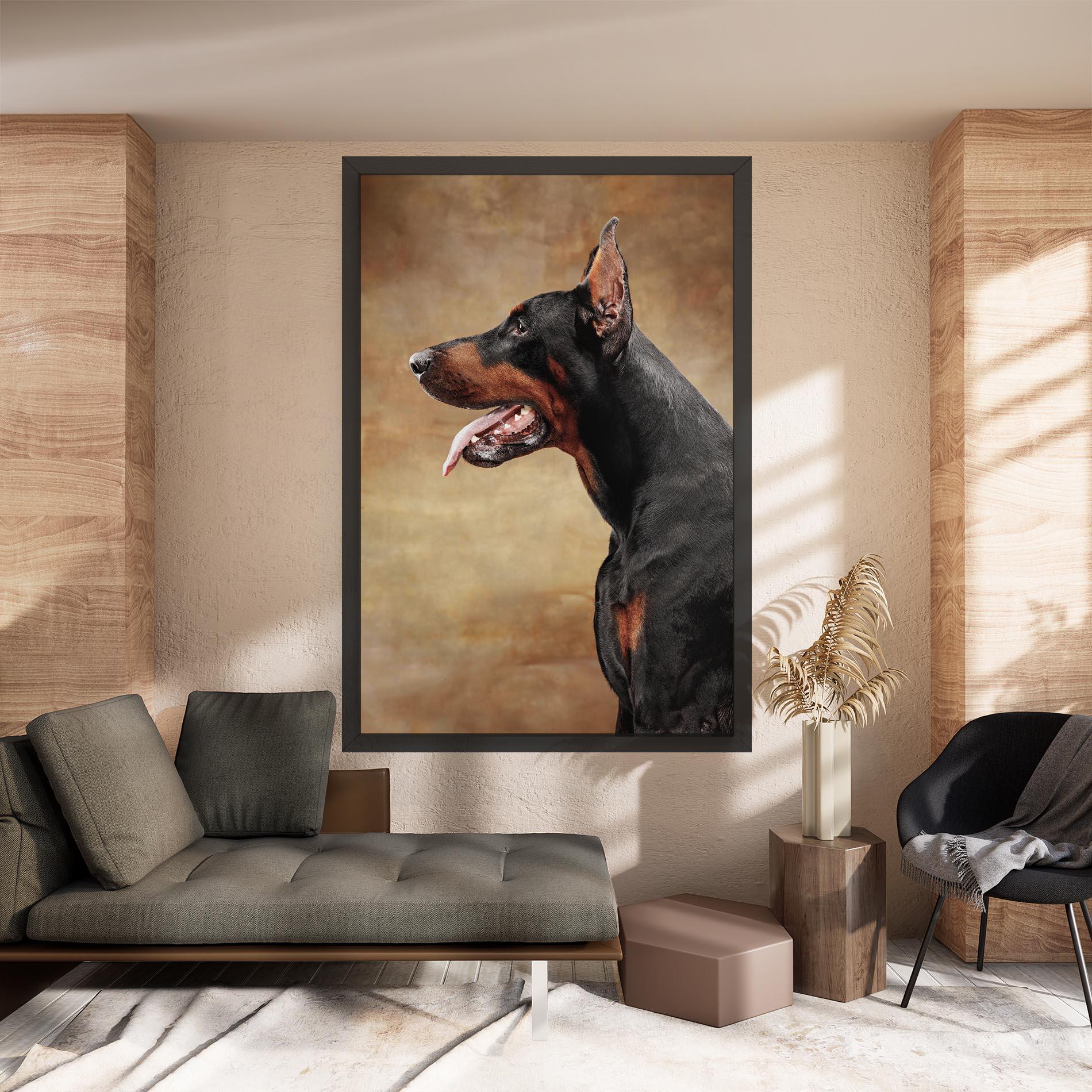Vászonkép Doberman Pinscher mockup 8