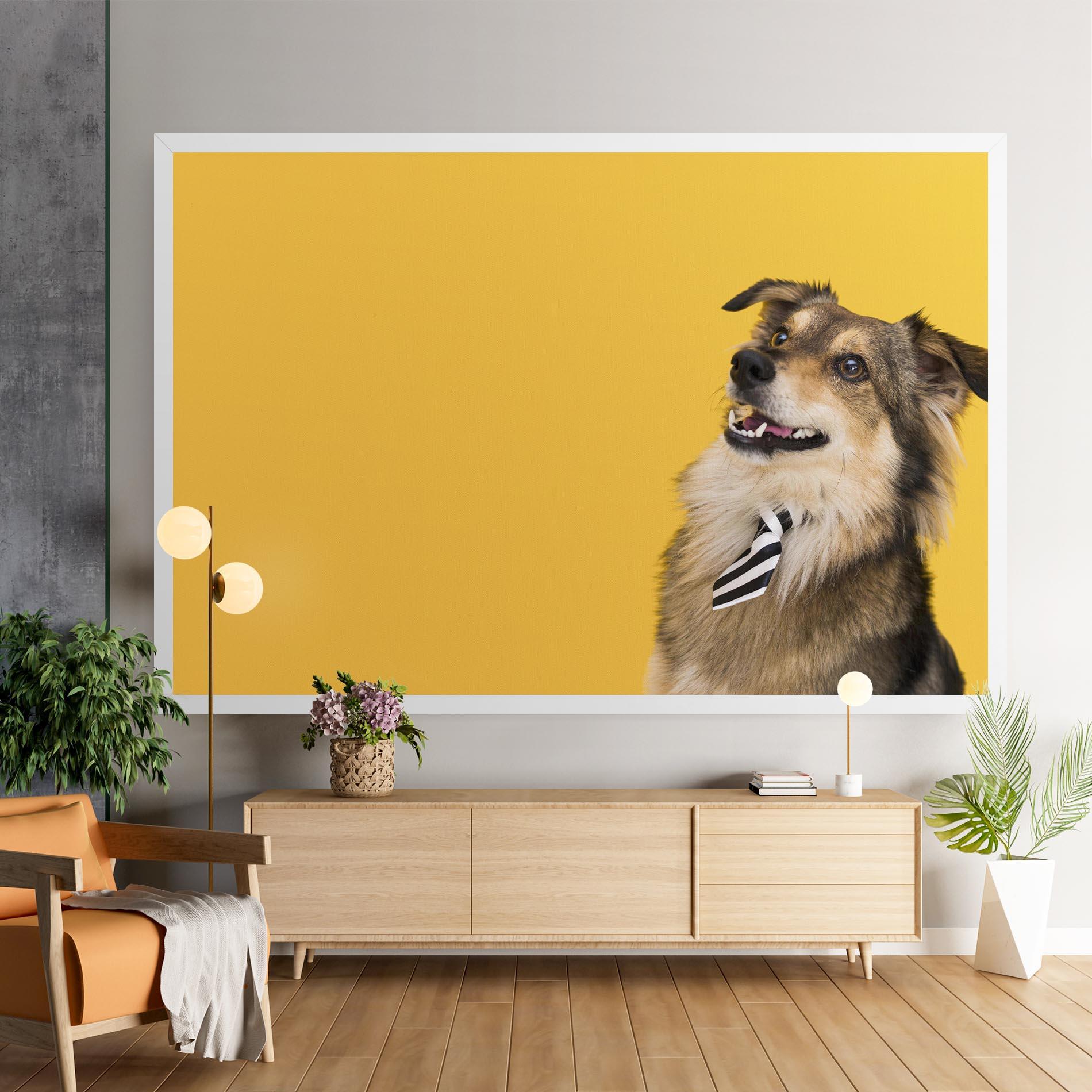 Vászonkép Cute Smiling Dog mockup 9