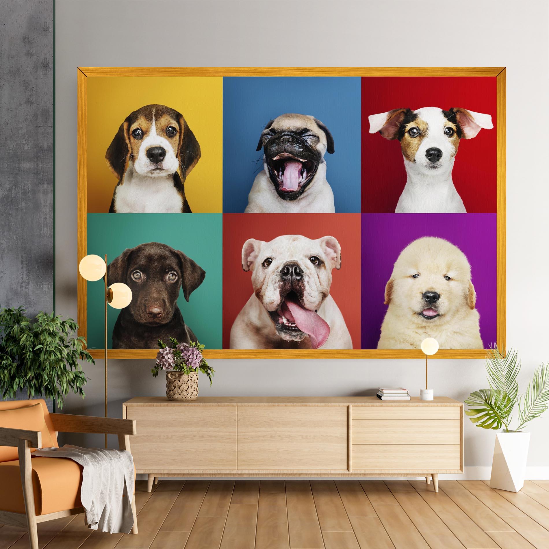 Vászonkép Adorable Puppies Mix mockup 9