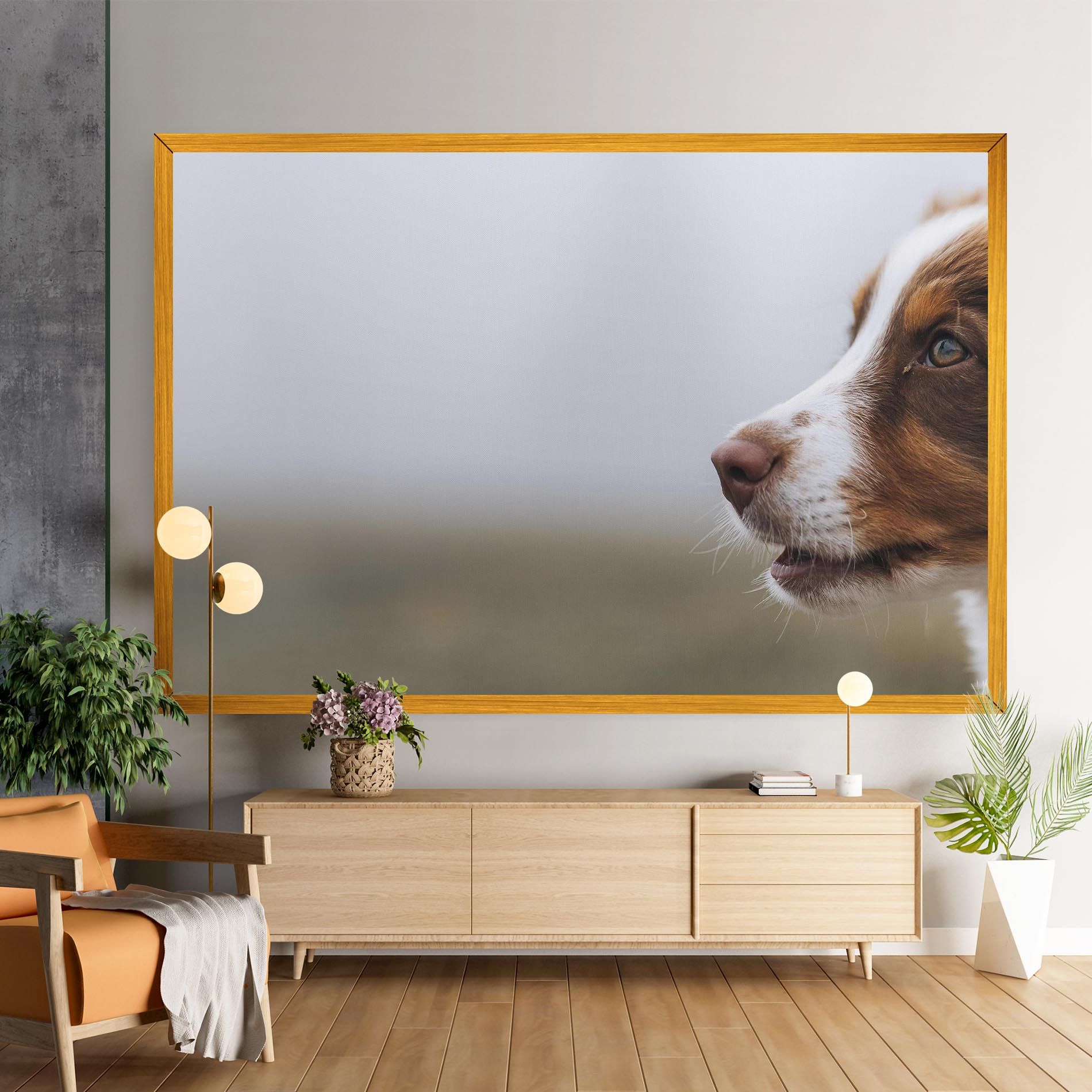 Brown White Dog mockup 9