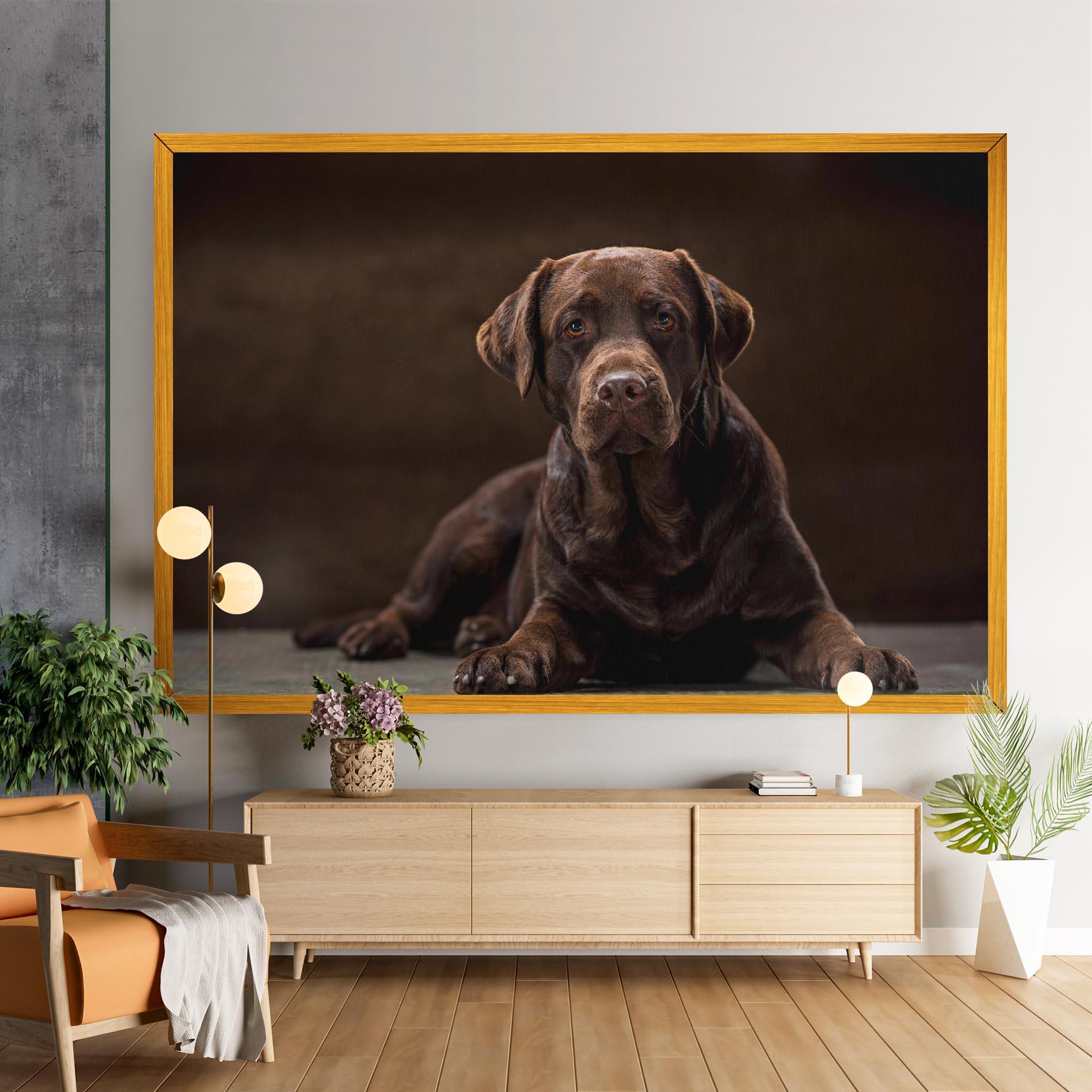 Vászonkép Cute Brown Labrador mockup 9