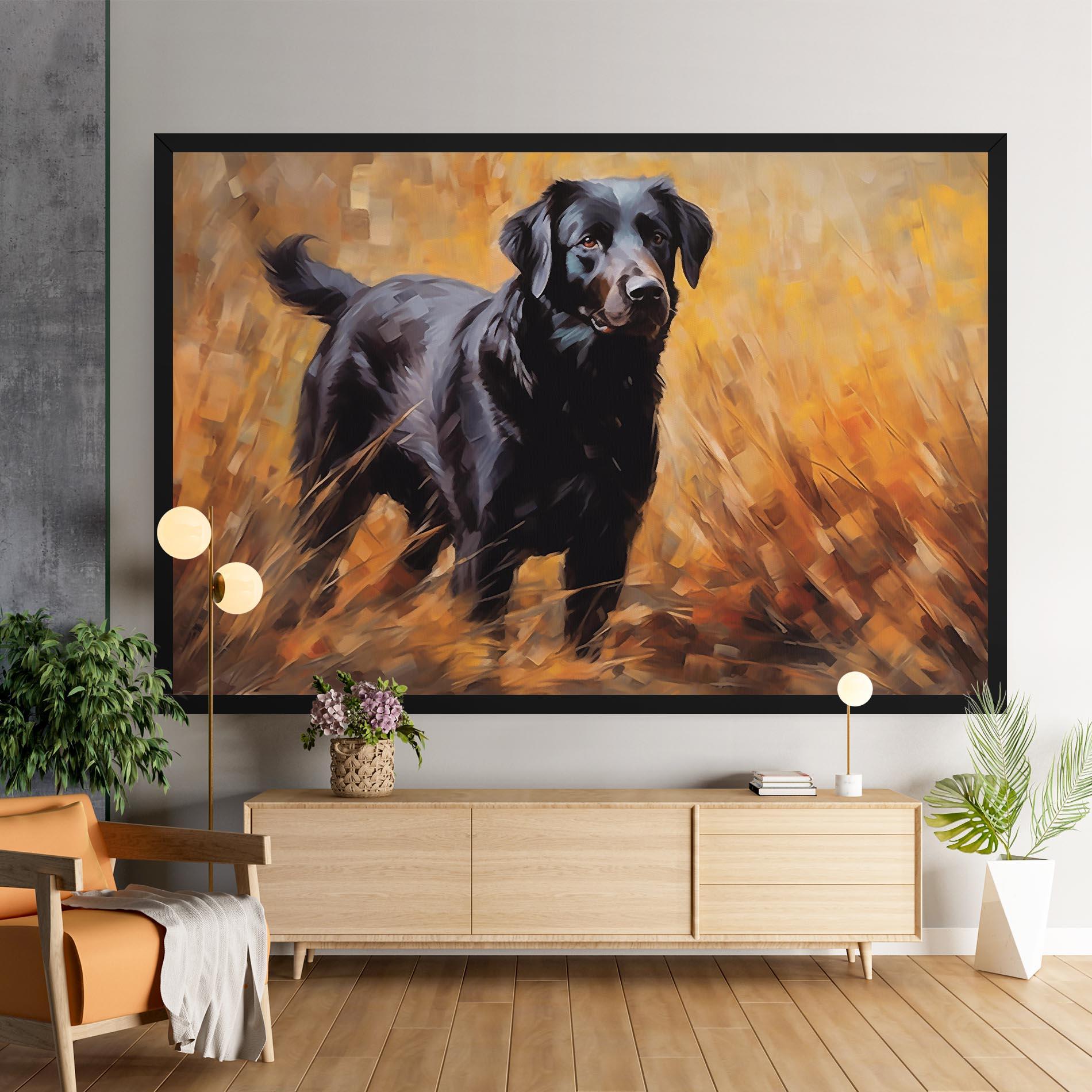 Vászonkép Black Pretty Dog mockup 9