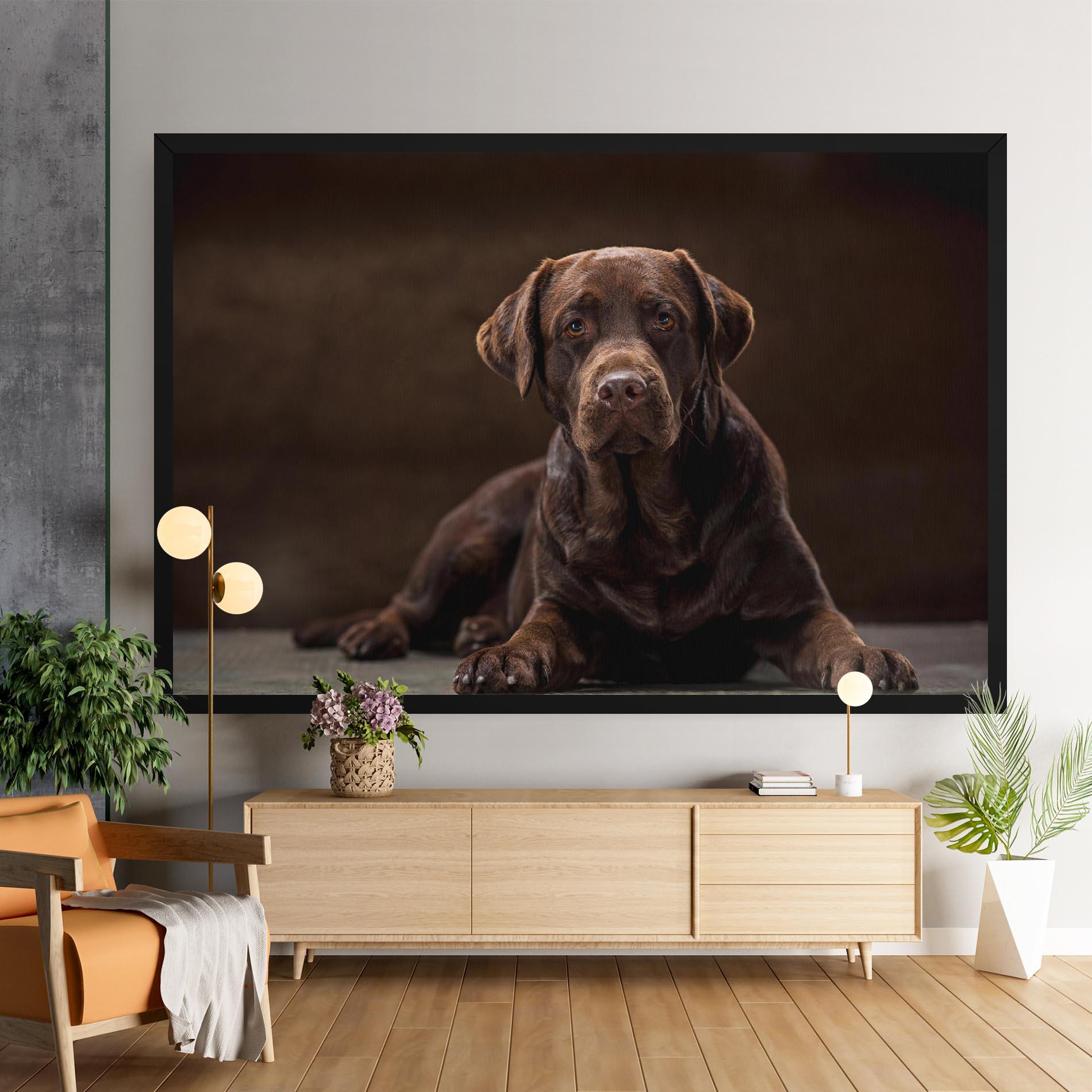 Vászonkép Cute Brown Labrador mockup 9