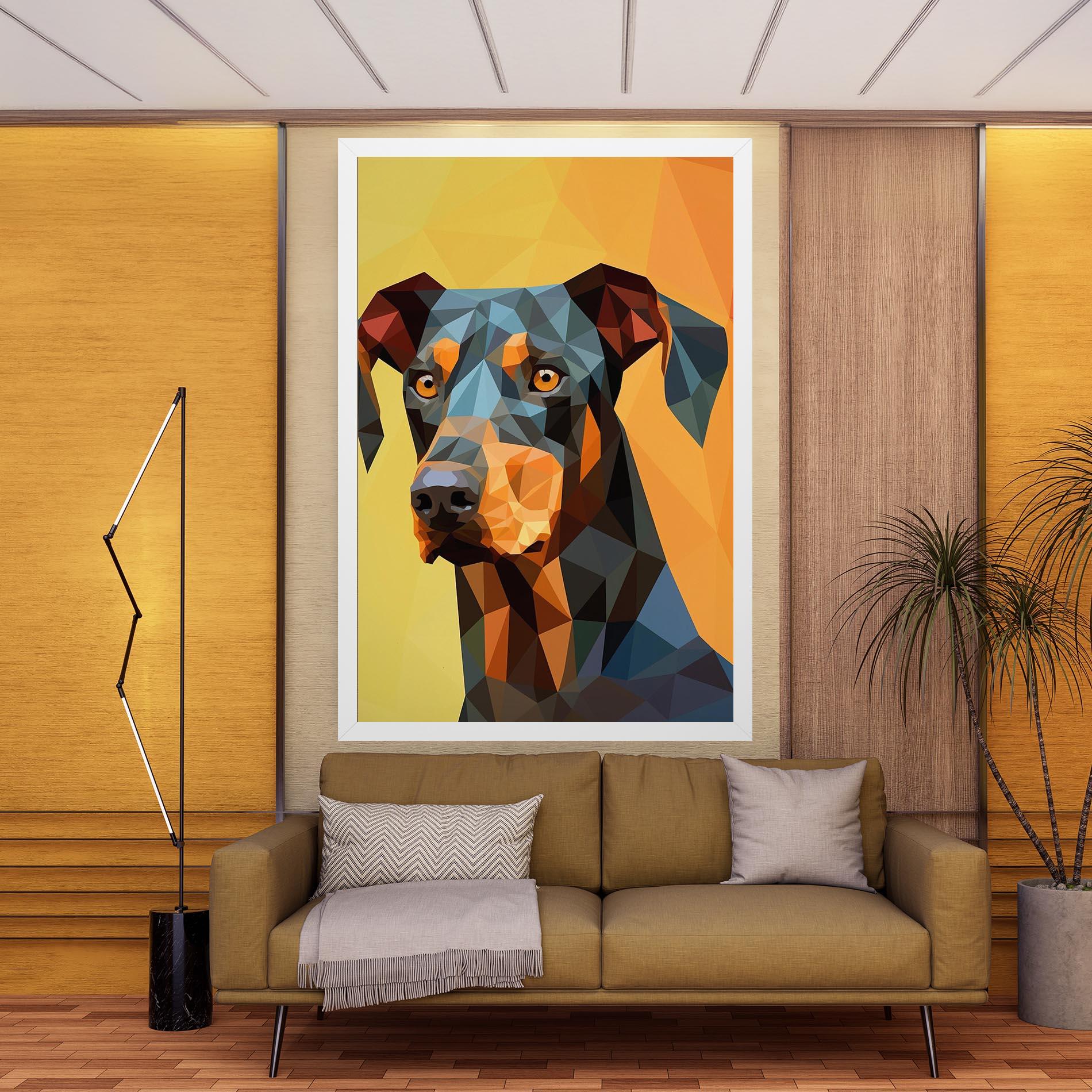 Vászonkép Digital Art Dog mockup 9