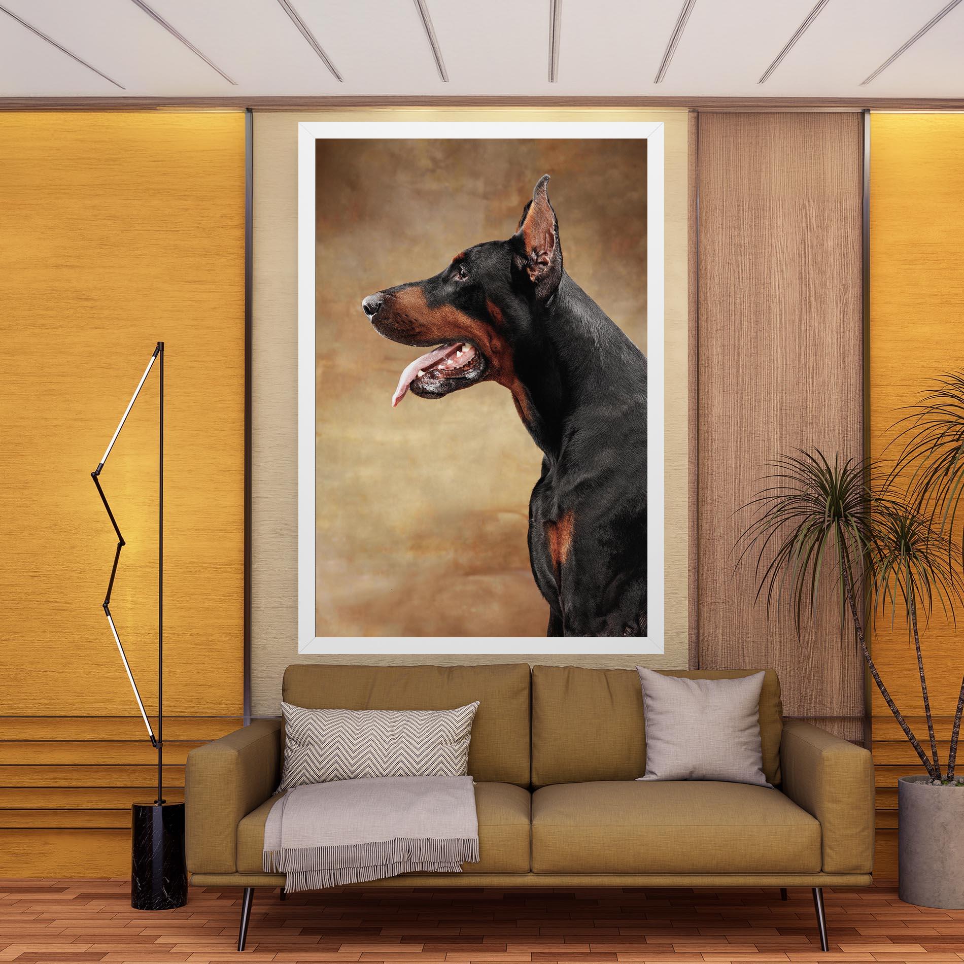 Vászonkép Doberman Pinscher mockup 9