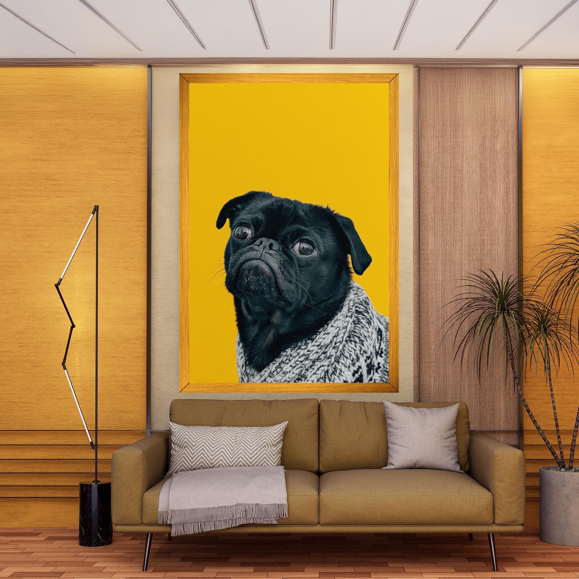 Vászonkép Black Pug mockup 9