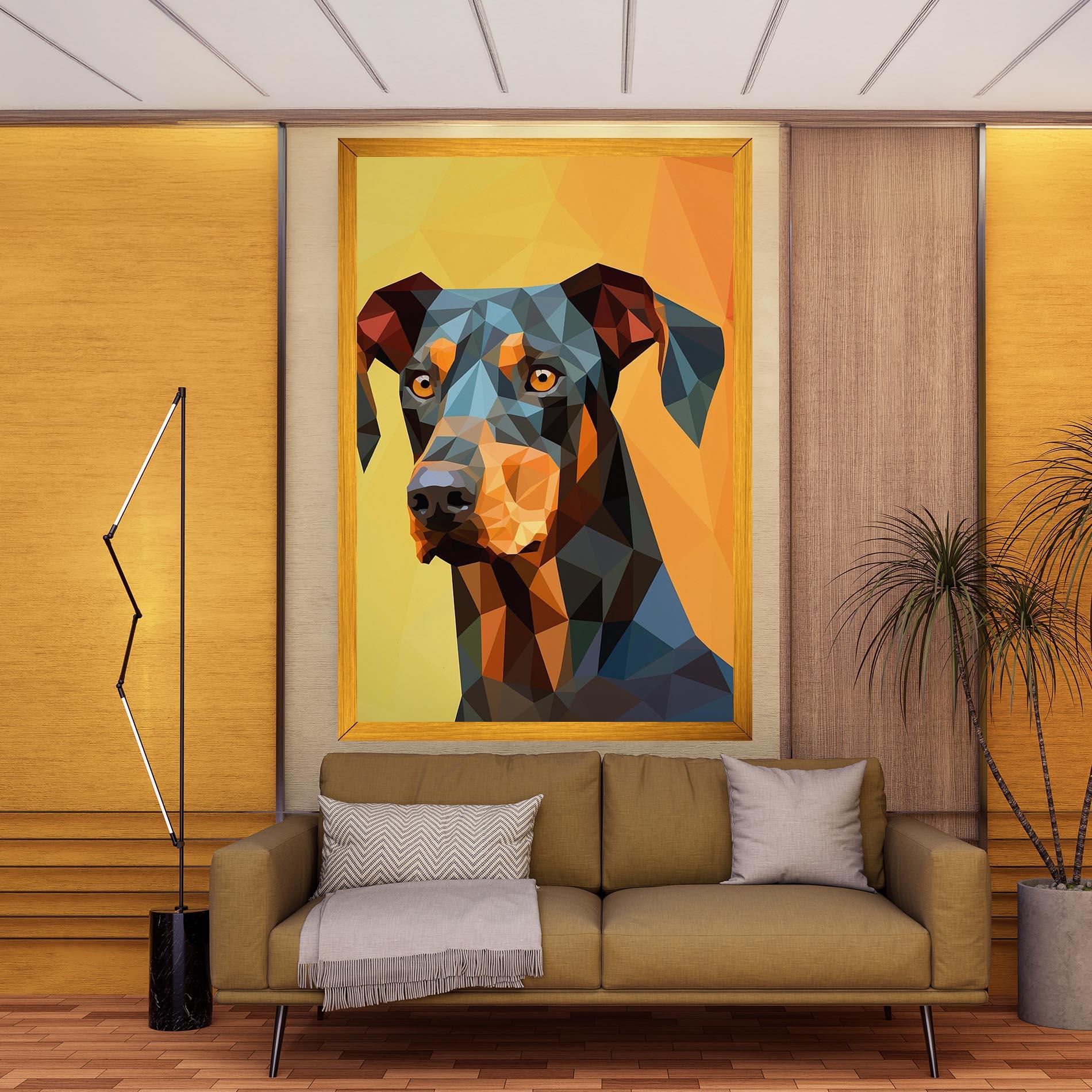 Vászonkép Digital Art Dog mockup 9