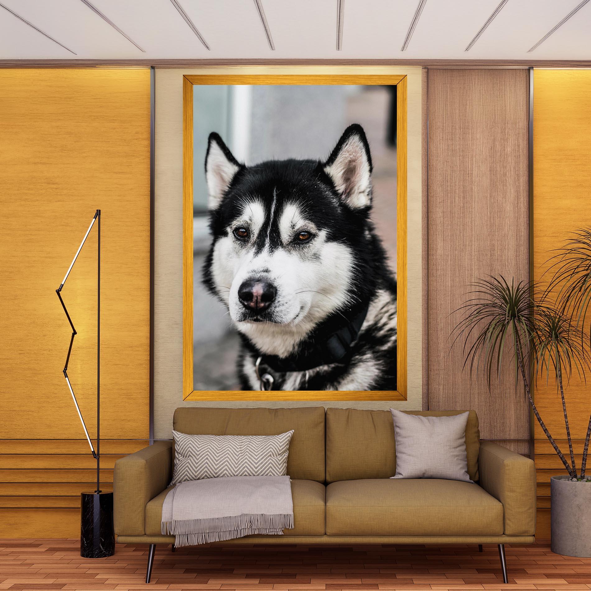 Vászonkép Husky Dog mockup 9