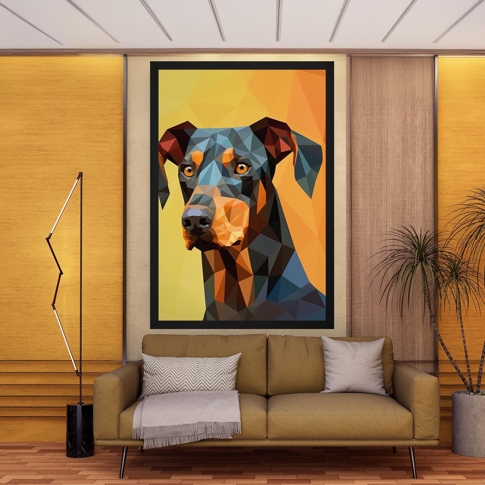 Vászonkép Digital Art Dog mockup 9