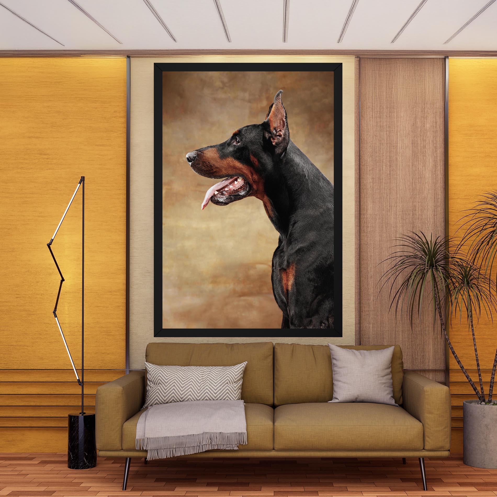 Vászonkép Doberman Pinscher mockup 9