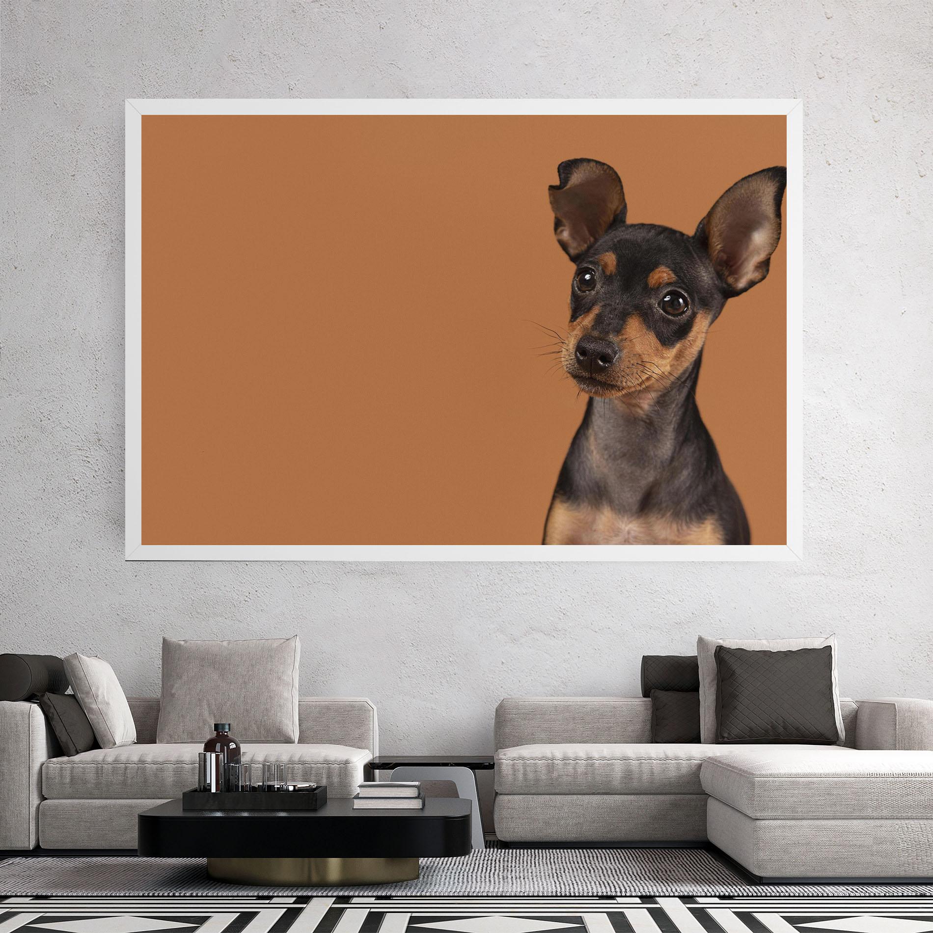 Vászonkép Cute Dog Portrait mockup 2