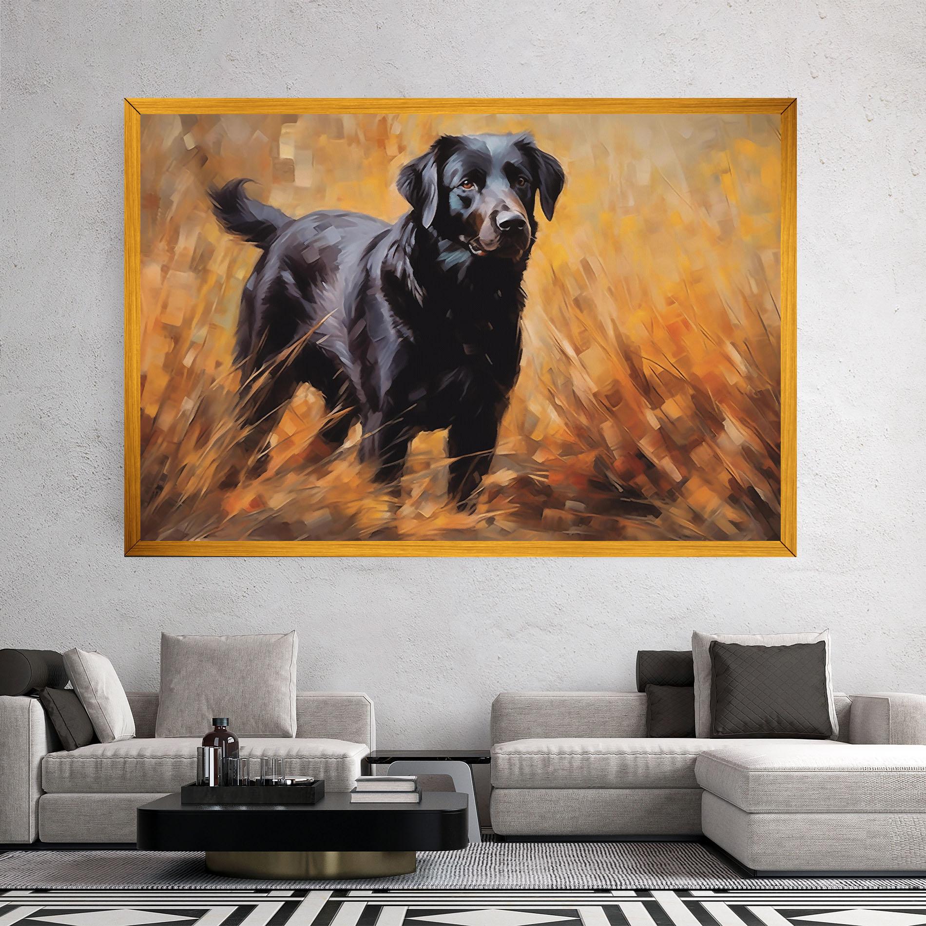 Vászonkép Black Pretty Dog mockup 2