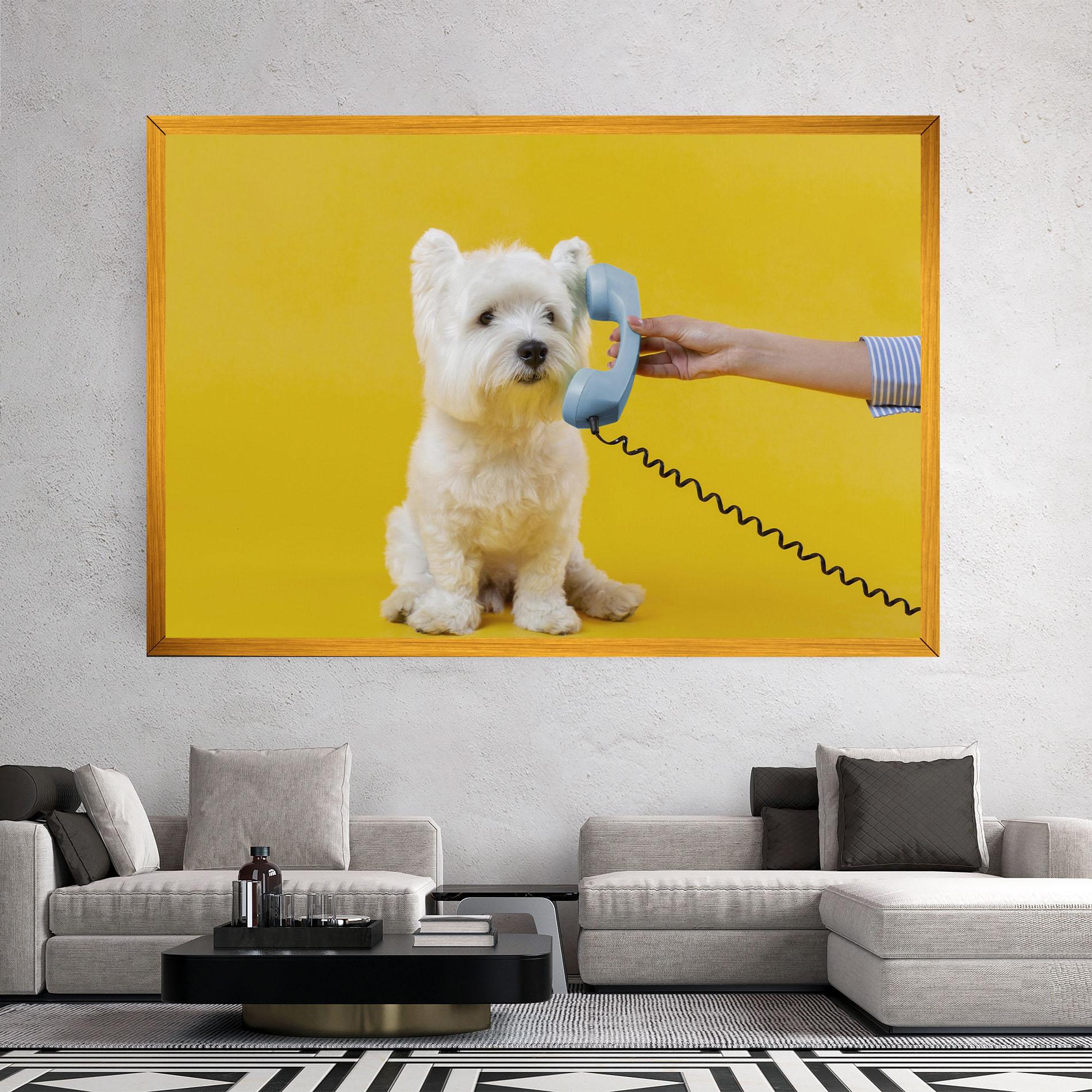 Vászonkép Cute Little Dog mockup 2
