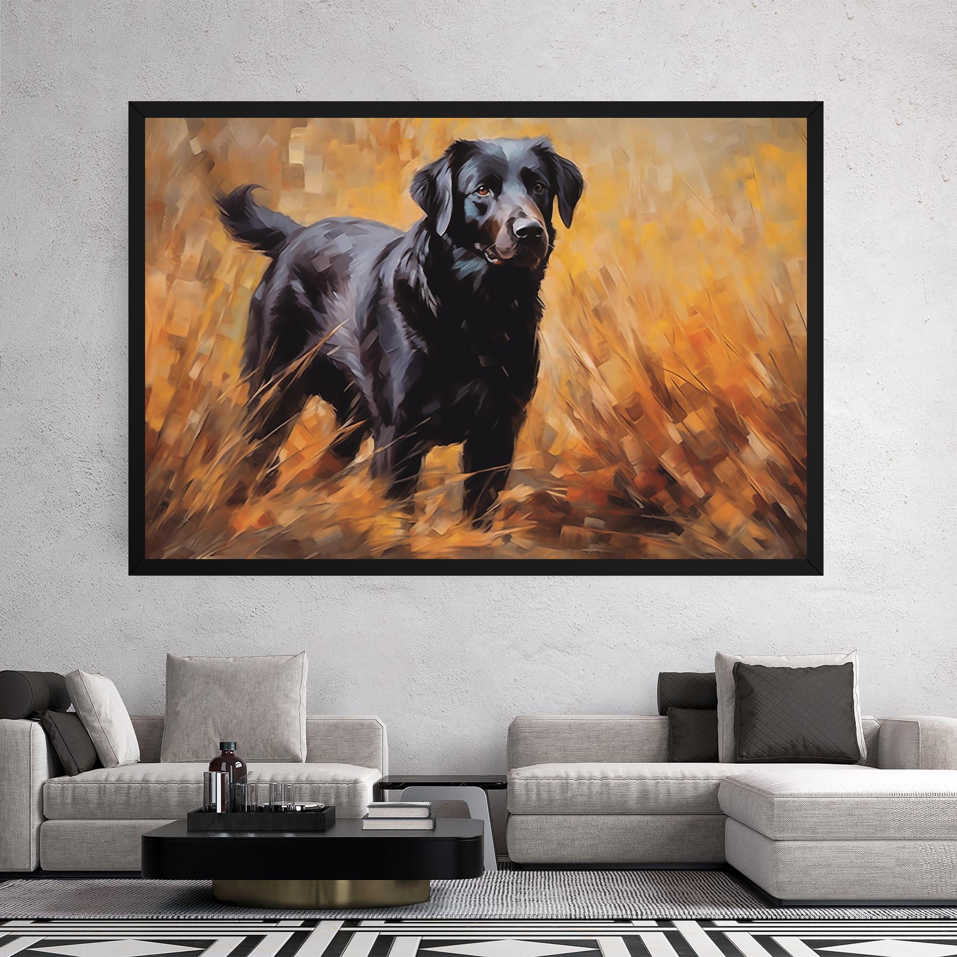 Vászonkép Black Pretty Dog mockup 2