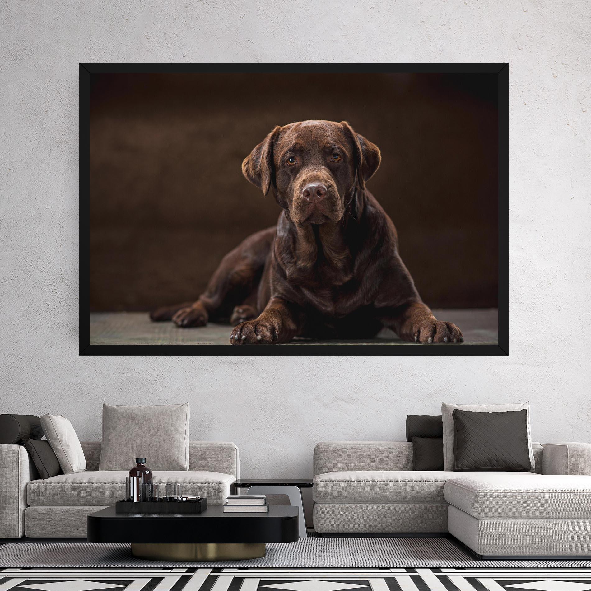 Vászonkép Cute Brown Labrador mockup 2