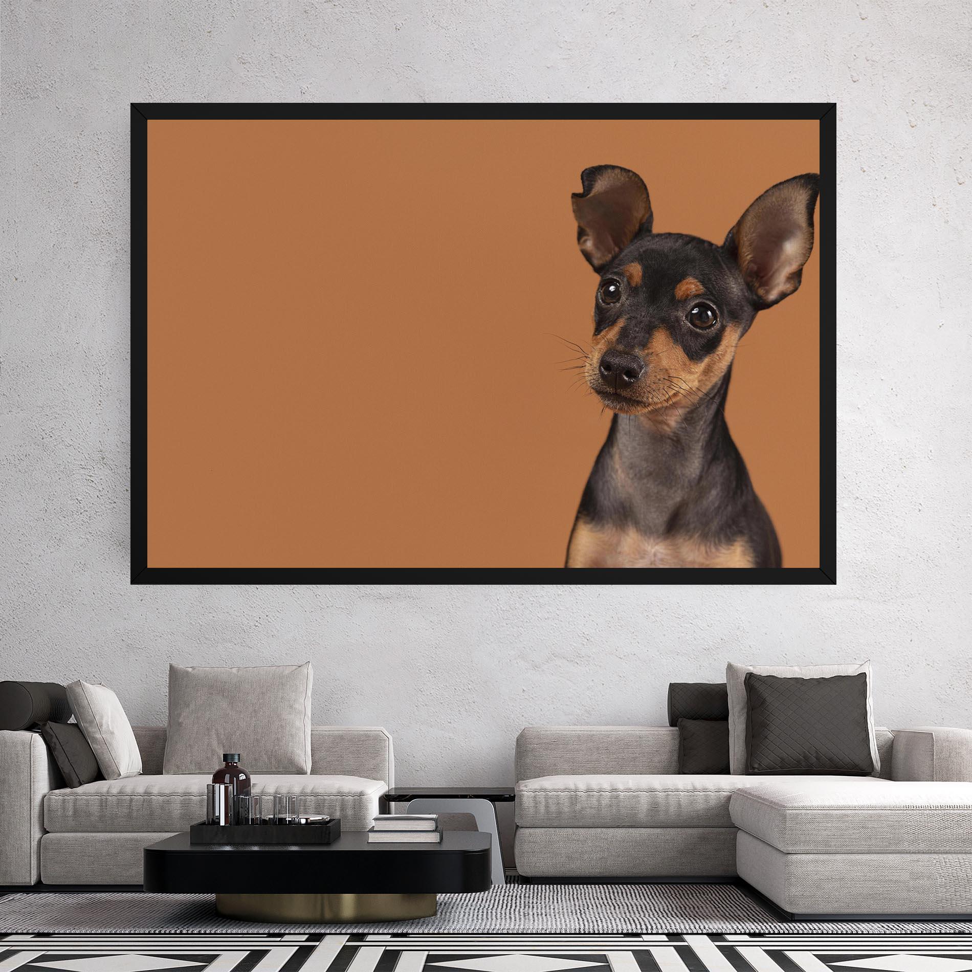 Vászonkép Cute Dog Portrait mockup 2