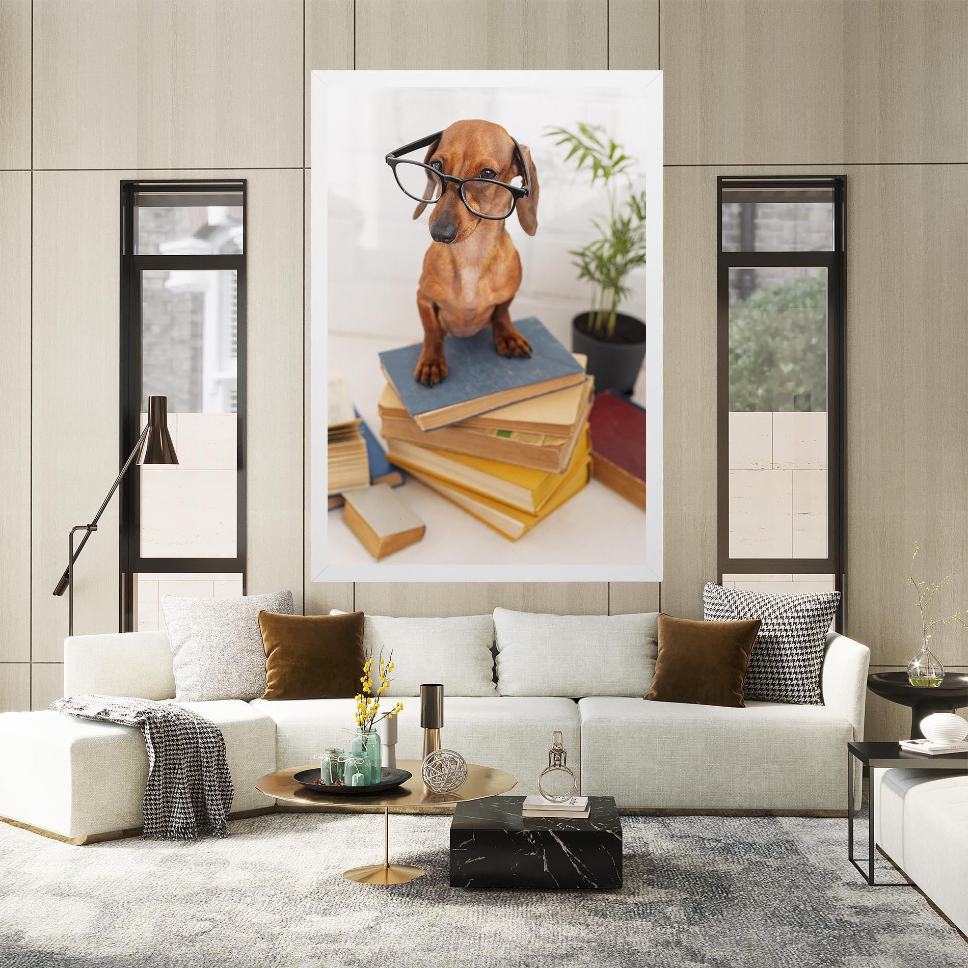 Vászonkép Books Cute Dog mockup 2