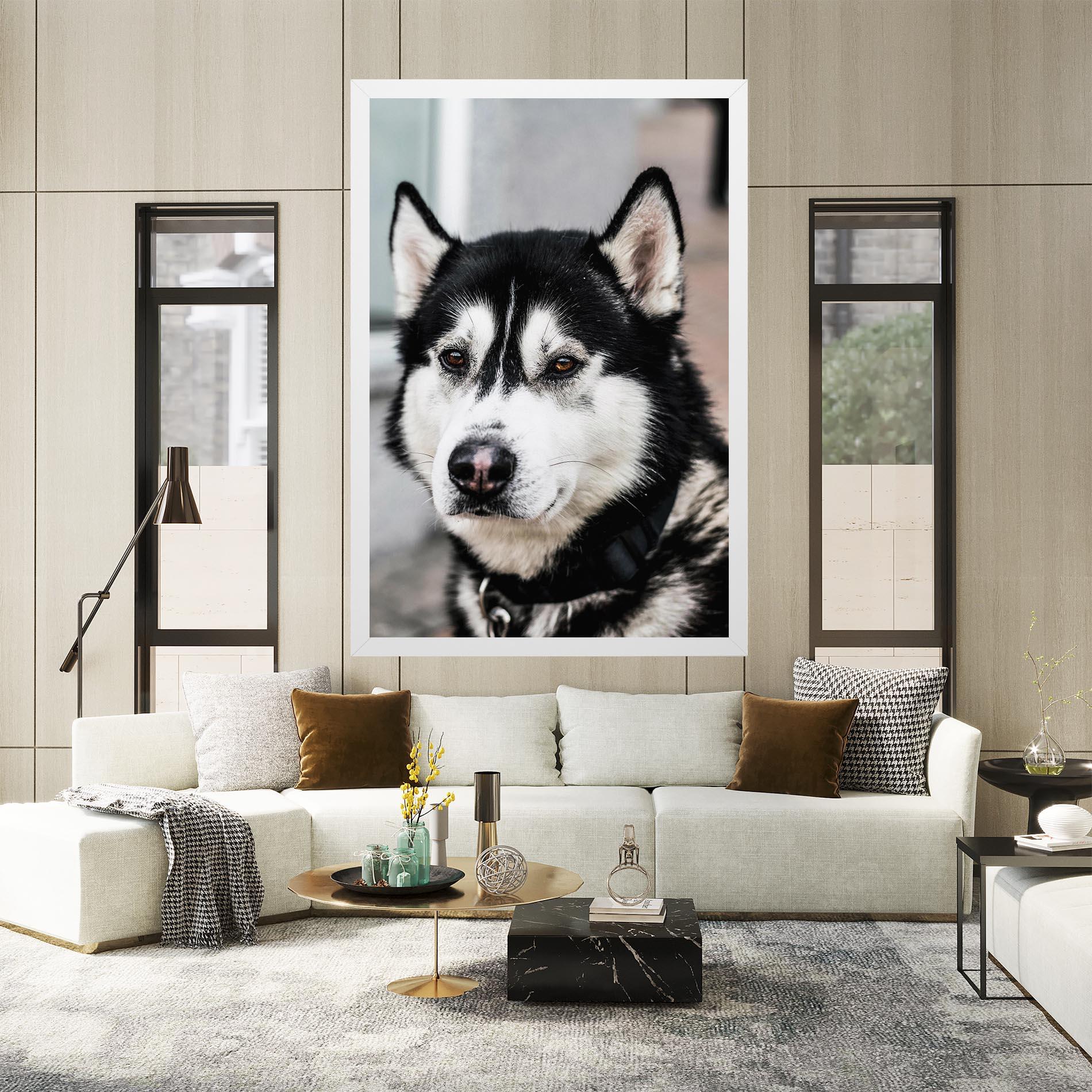 Vászonkép Husky Dog mockup 2