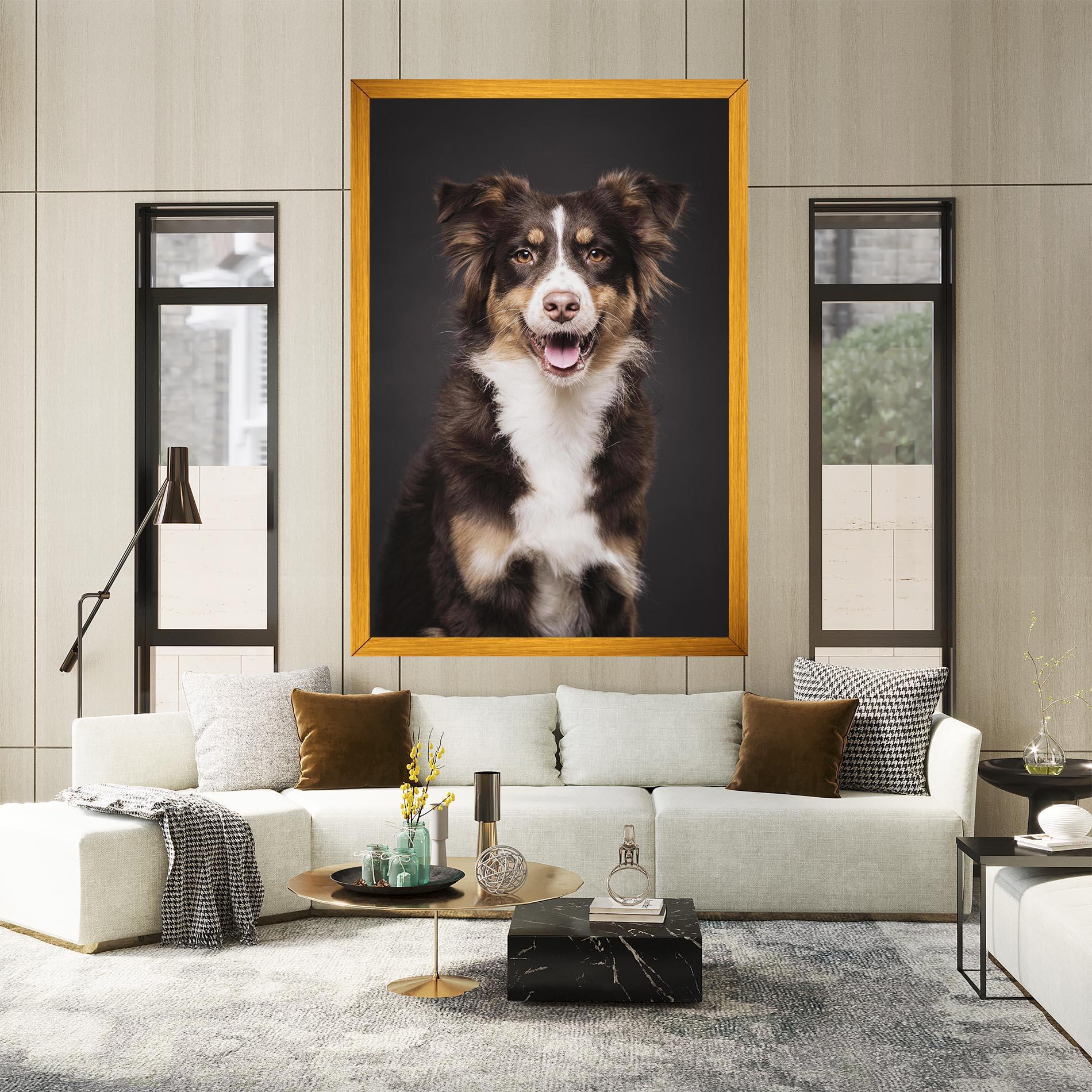Vászonkép Cute Dog Sitting mockup 2