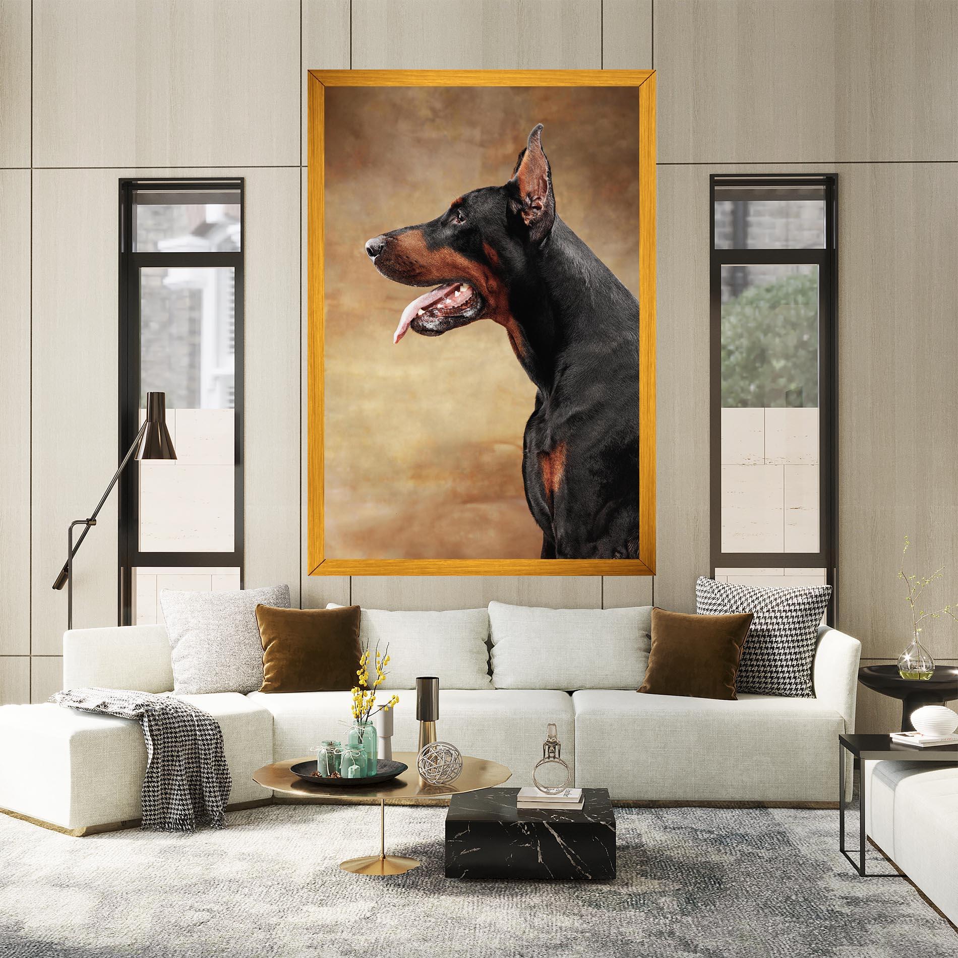 Vászonkép Doberman Pinscher mockup 2