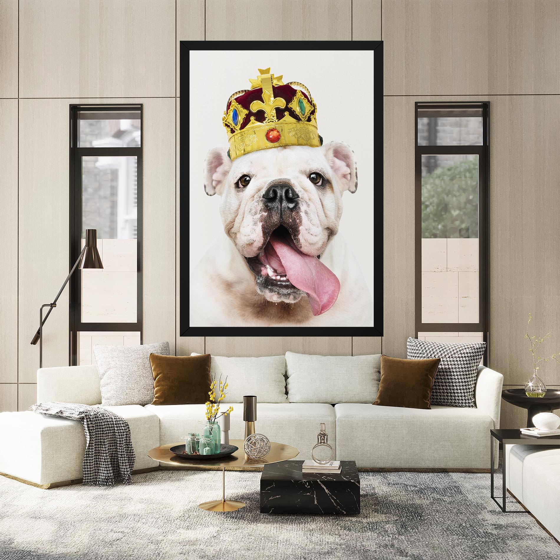 Vászonkép Bulldog Wearing Crown mockup 2