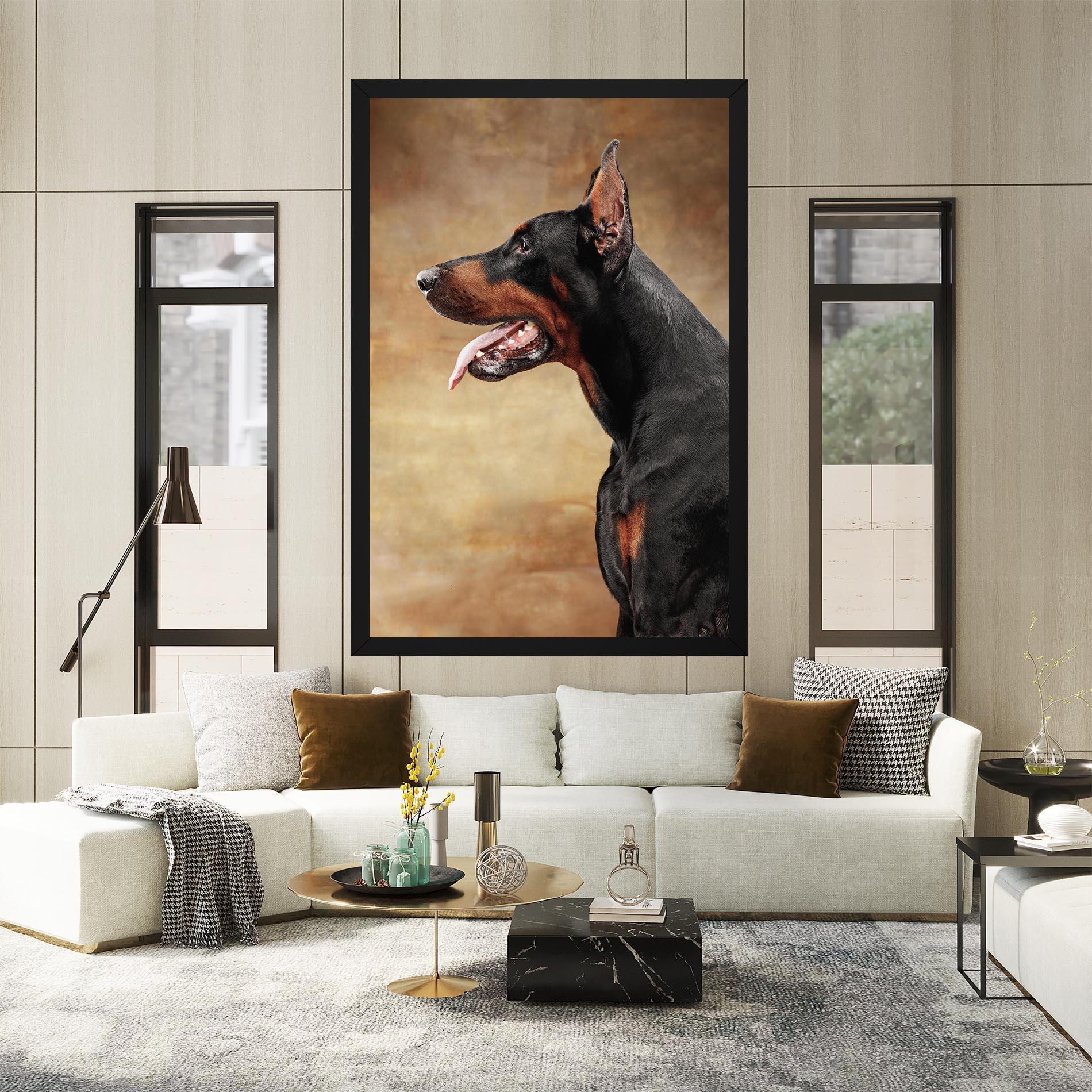 Vászonkép Doberman Pinscher mockup 2
