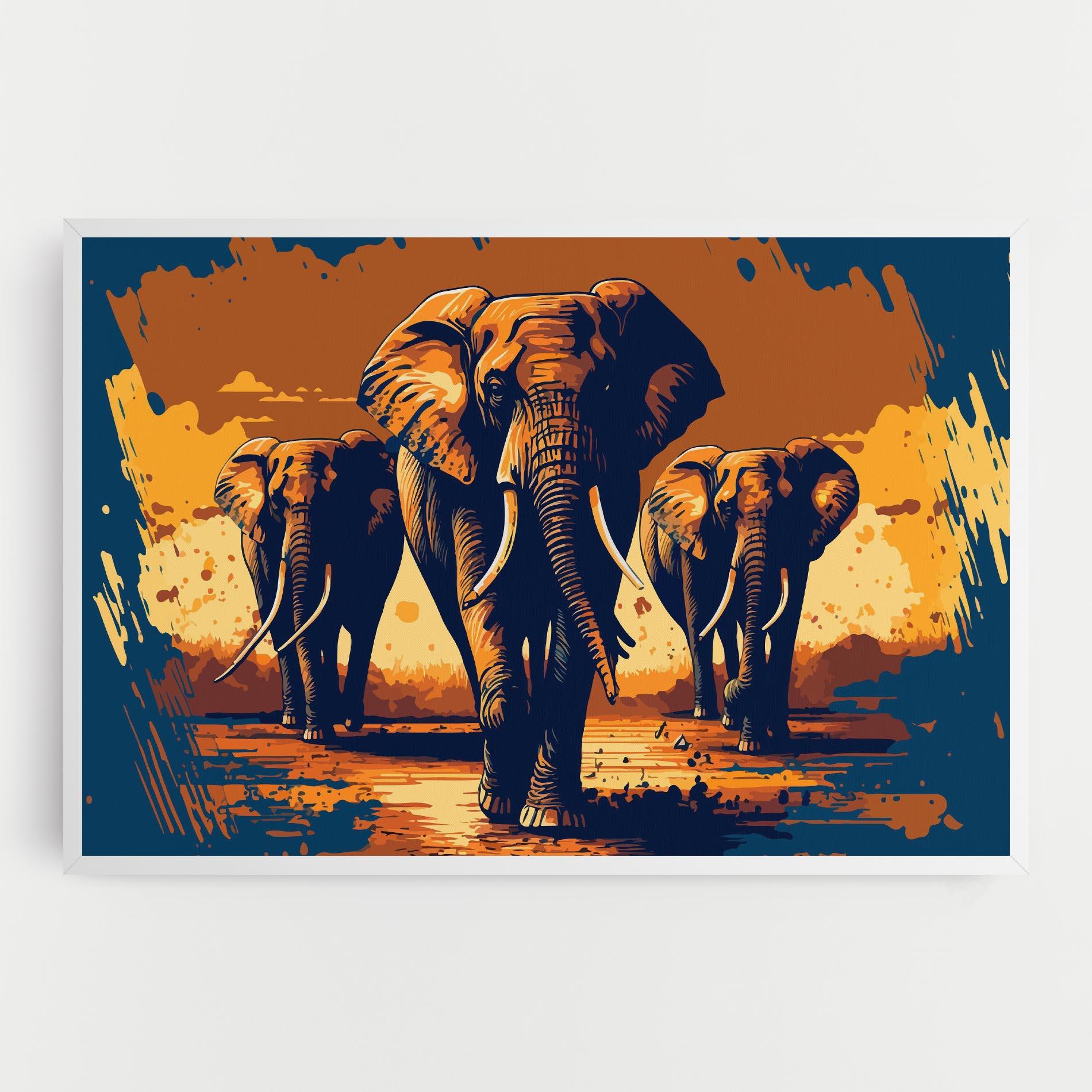 Vászonkép 3 Elephants mockup 0