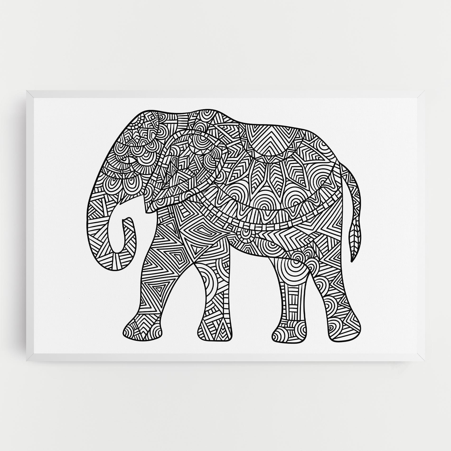 Vászonkép Elephant Mandala mockup 0