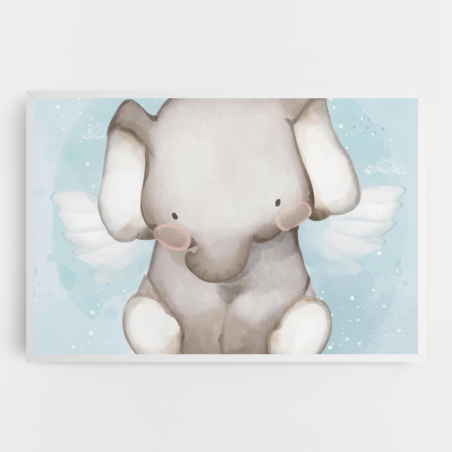 Vászonkép Elephant On Blue mockup 0