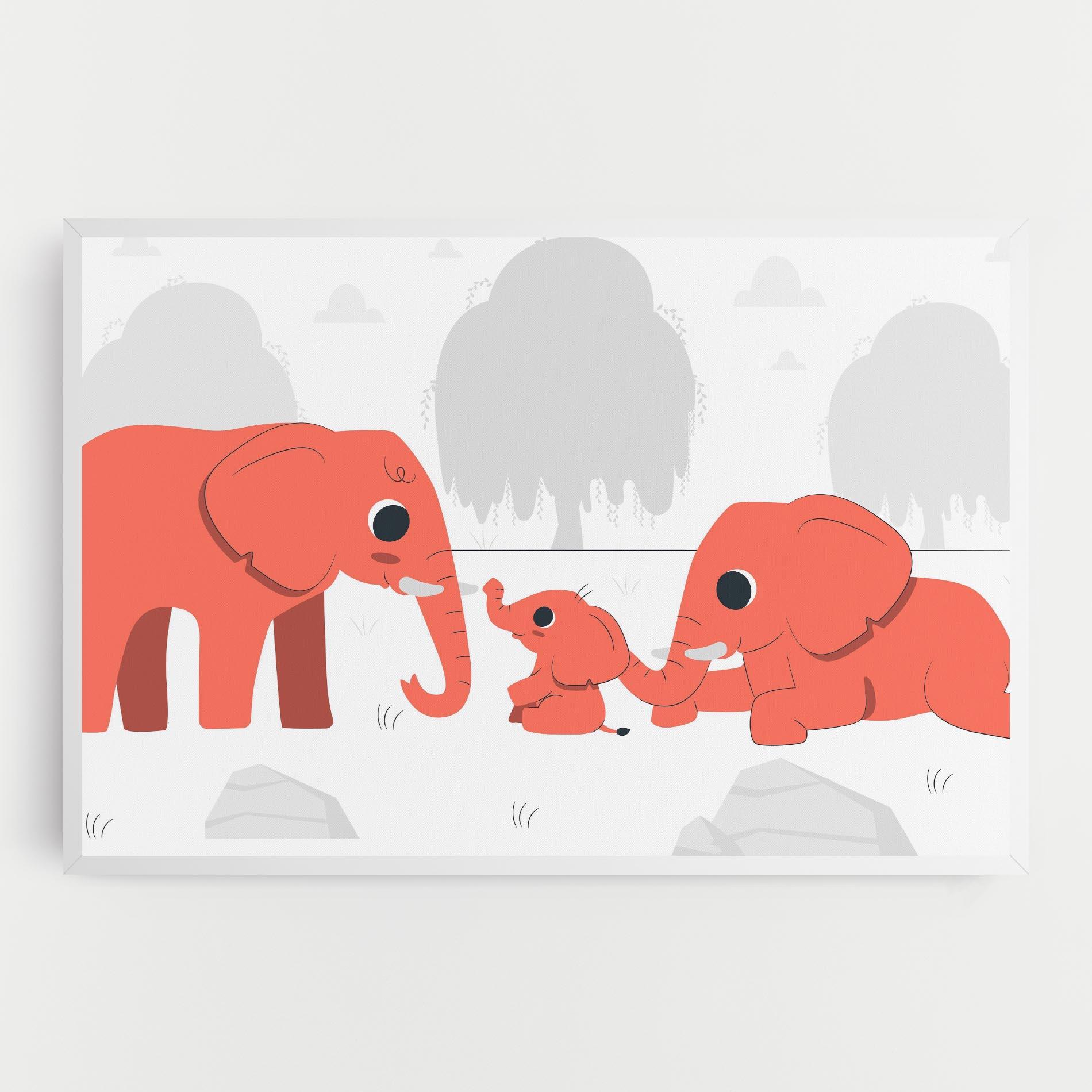 Vászonkép Orange Elephant mockup 0