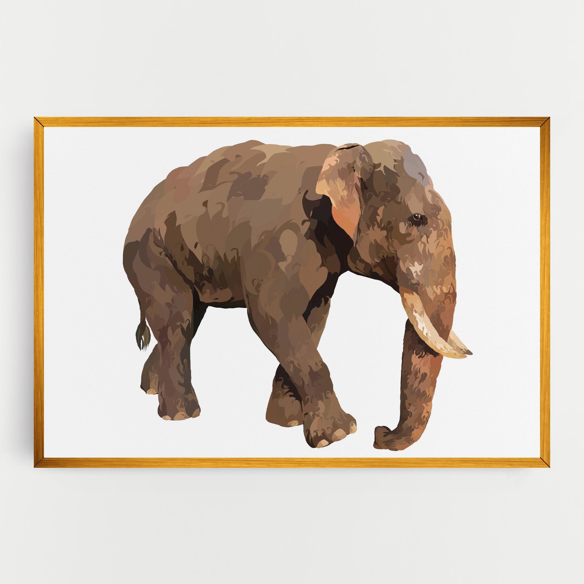 Vászonkép Brown Elephant mockup 0