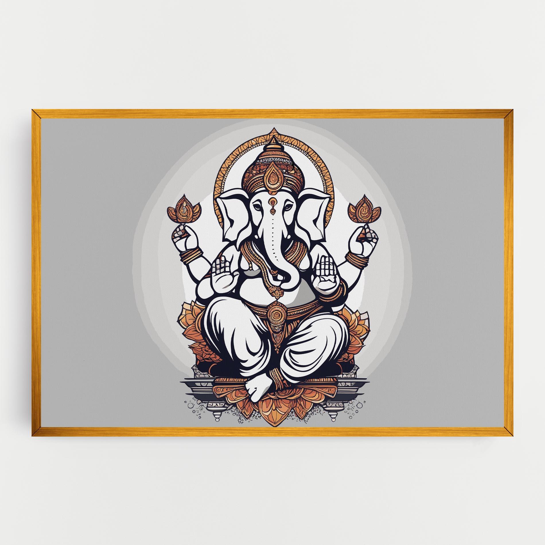 Vászonkép Chaturthi Greys mockup 0