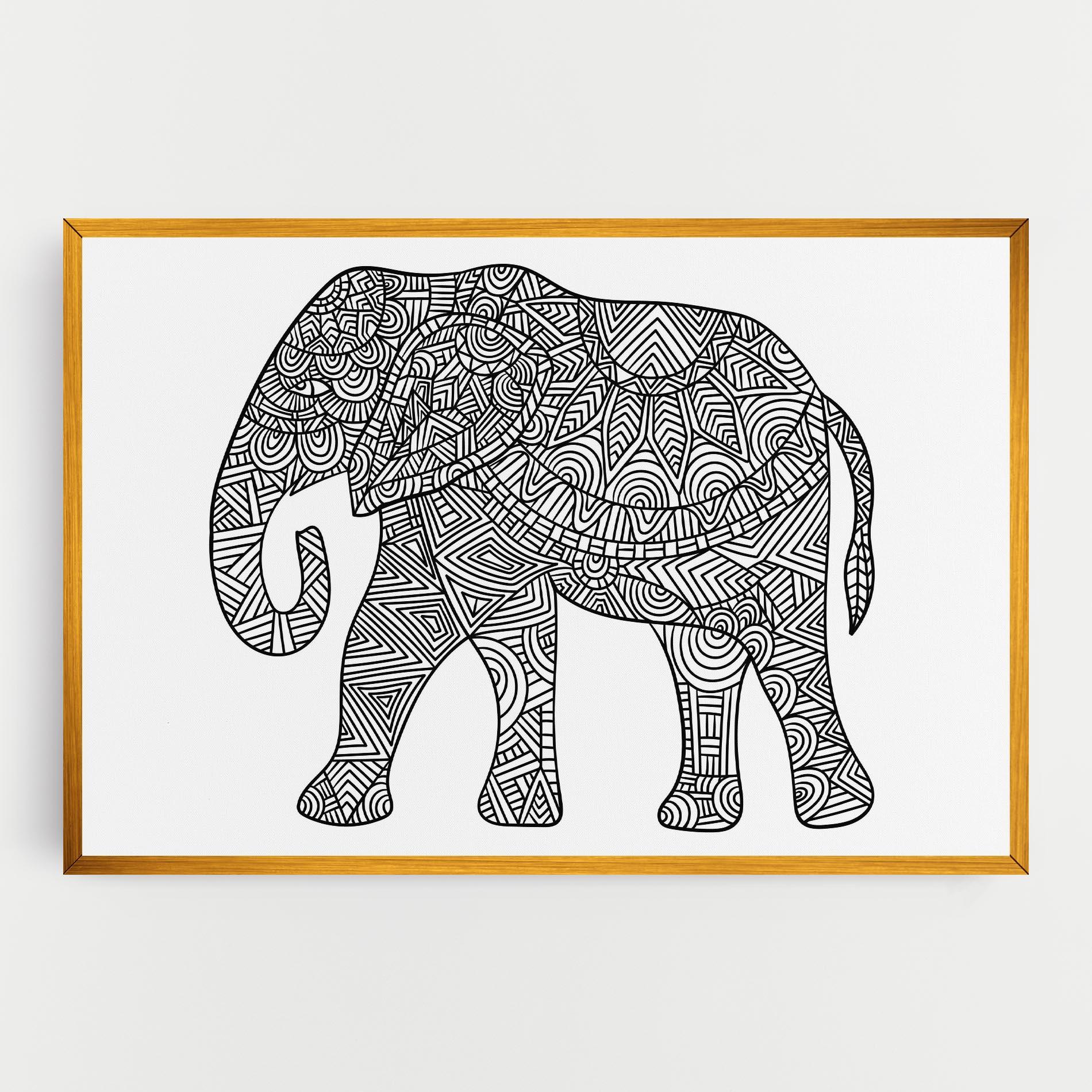 Vászonkép Elephant Mandala mockup 0