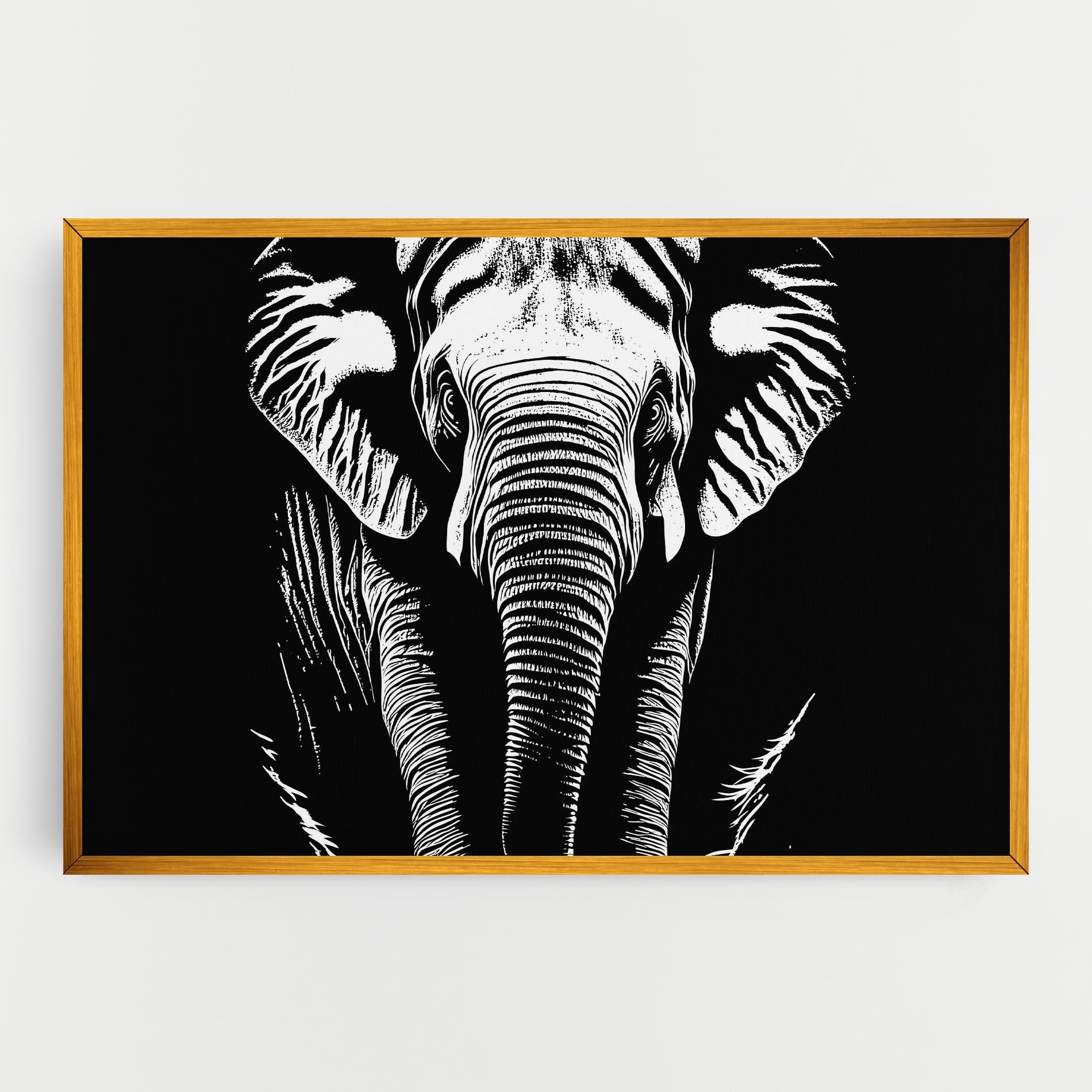 Vászonkép Elephant White Head mockup 0