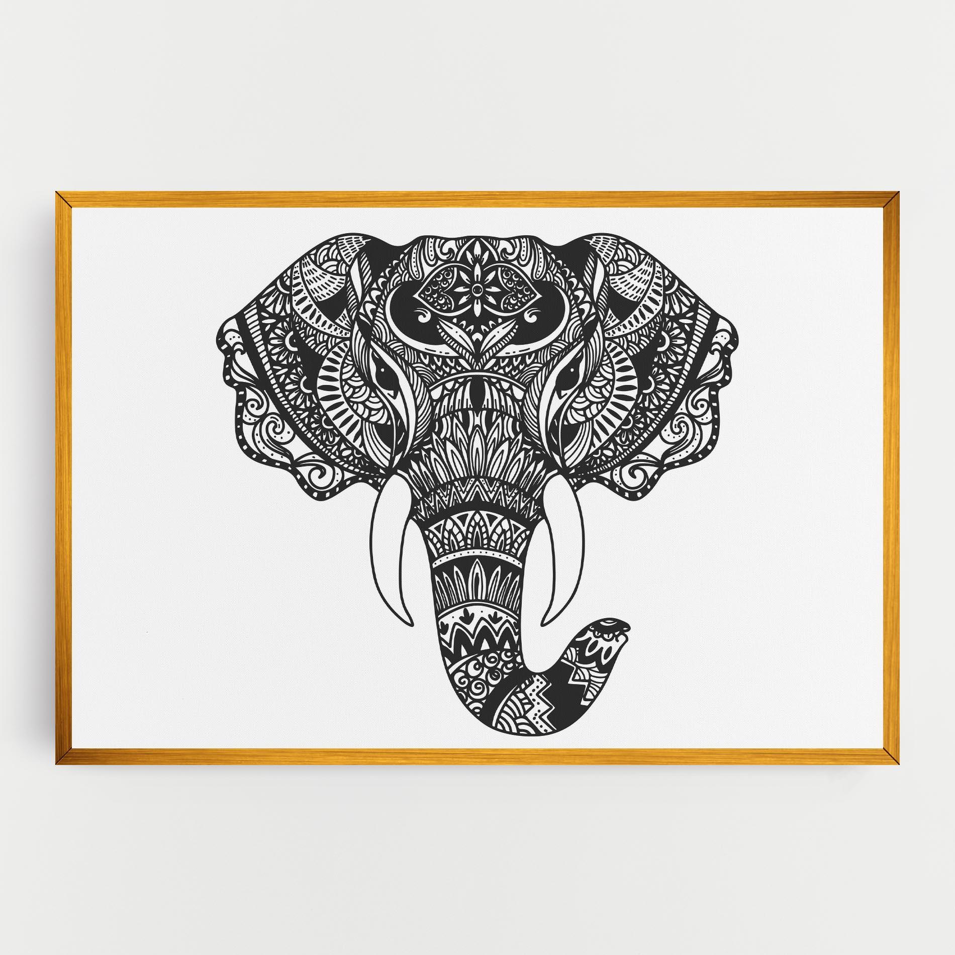 Vászonkép Mandala Head mockup 0