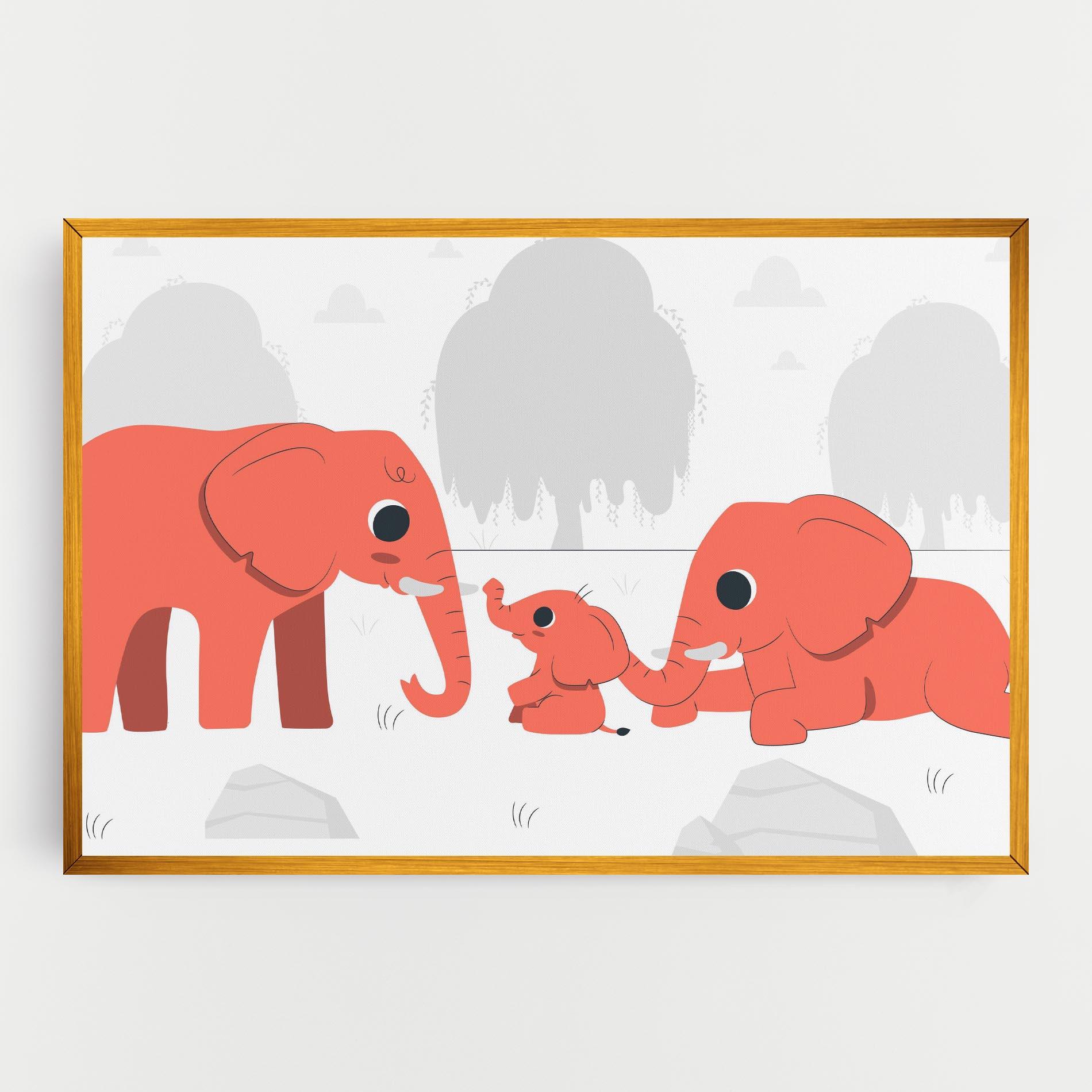 Vászonkép Orange Elephant mockup 0
