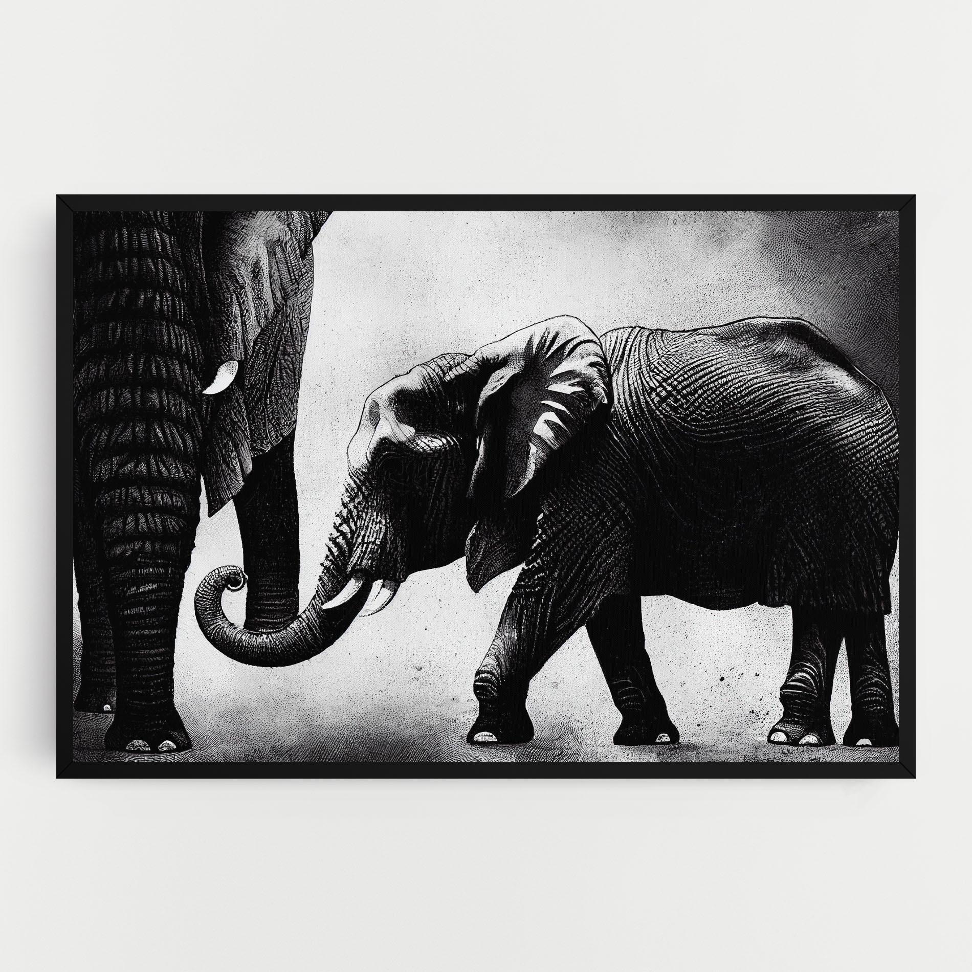 Vászonkép Baby Elephant mockup 0