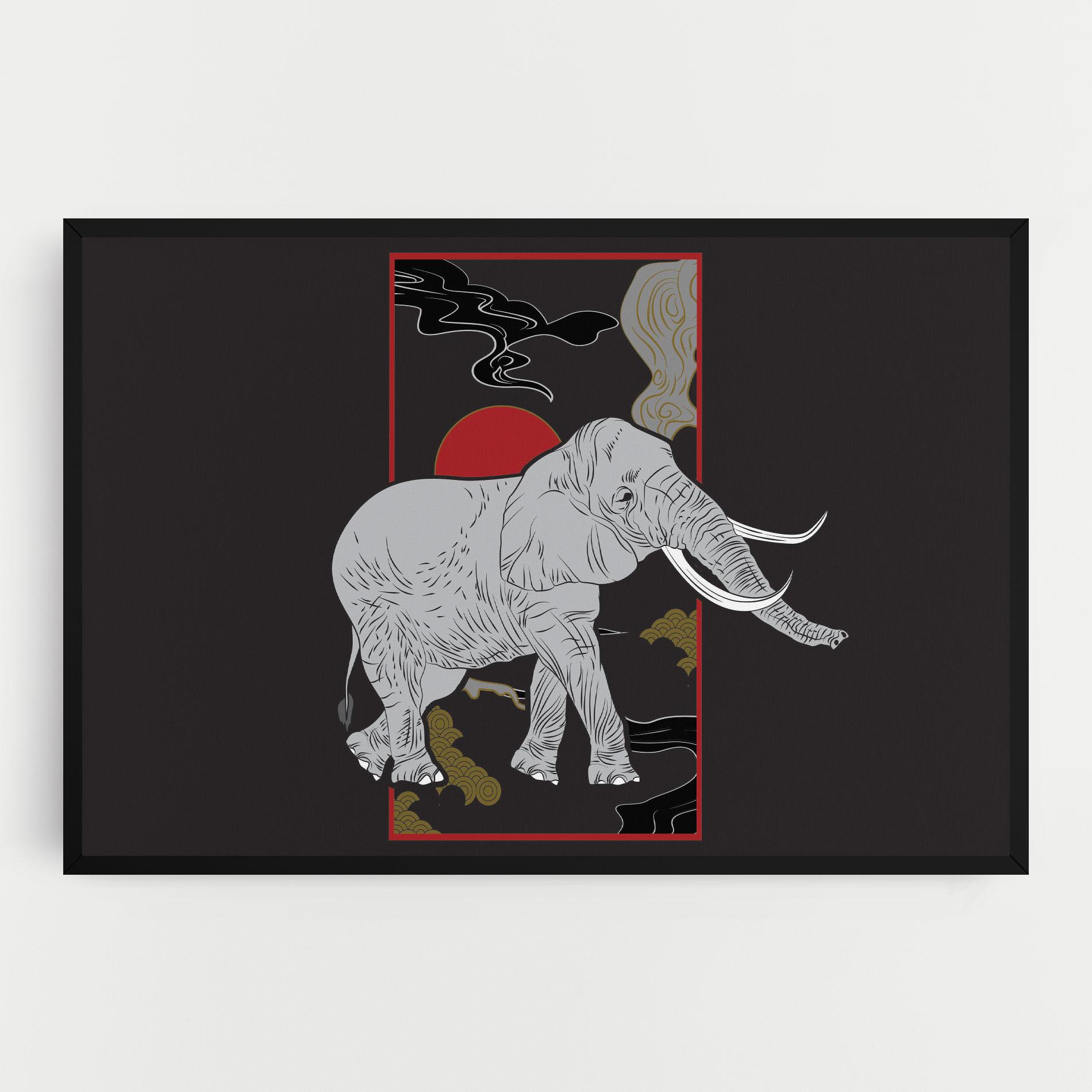 Vászonkép Elephant Asia mockup 0