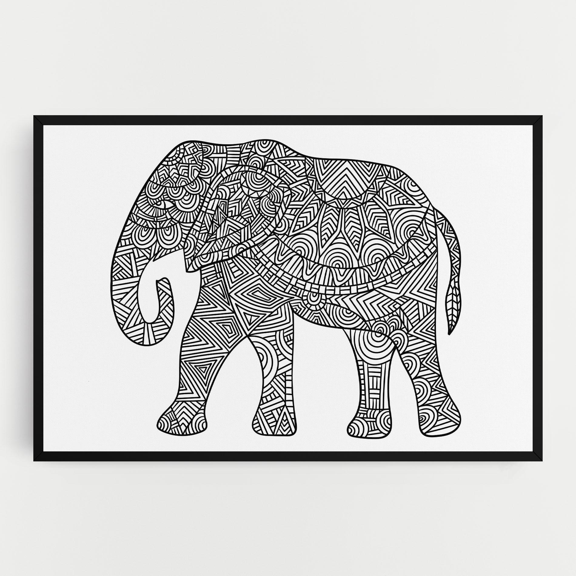 Vászonkép Elephant Mandala mockup 0
