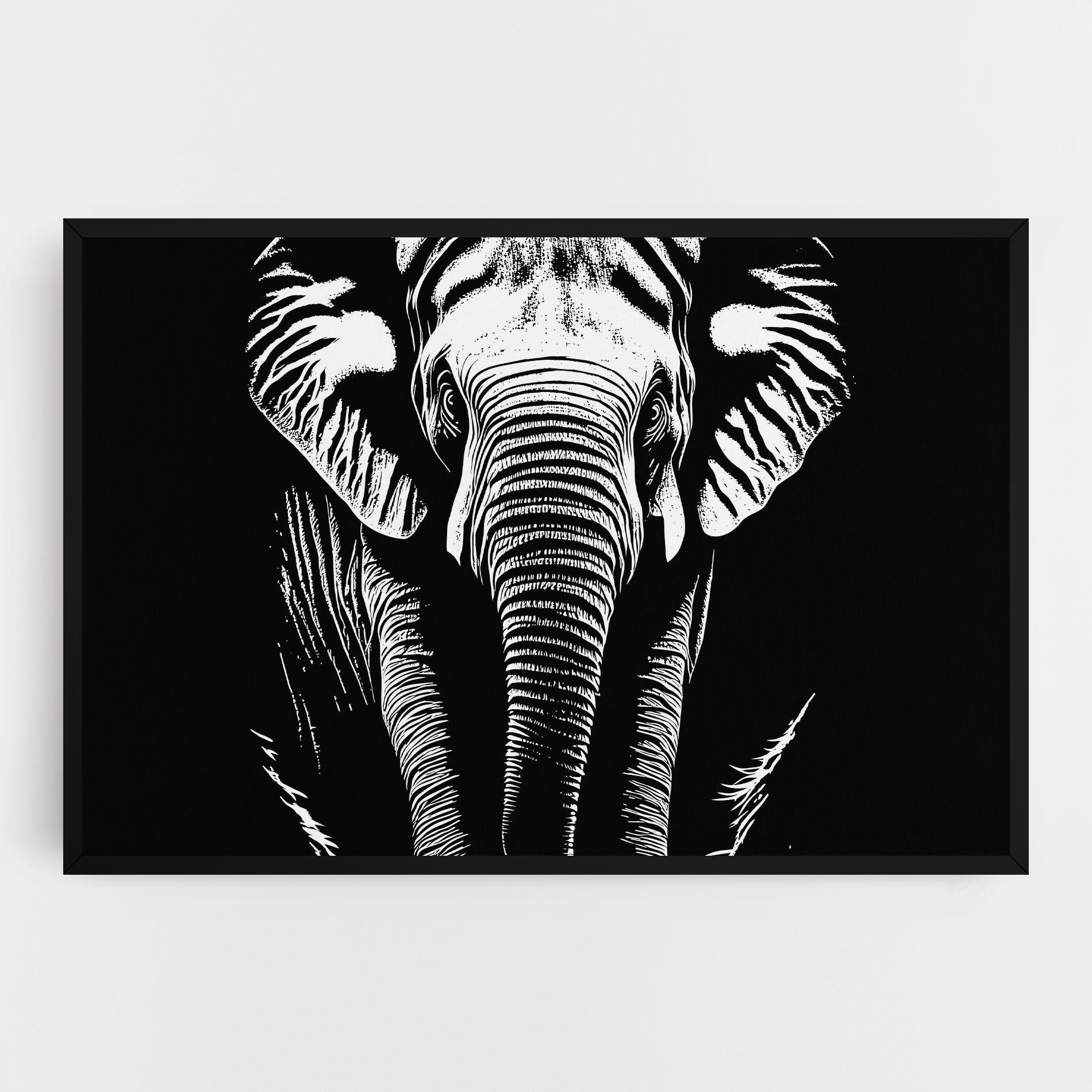 Vászonkép Elephant White Head mockup 0