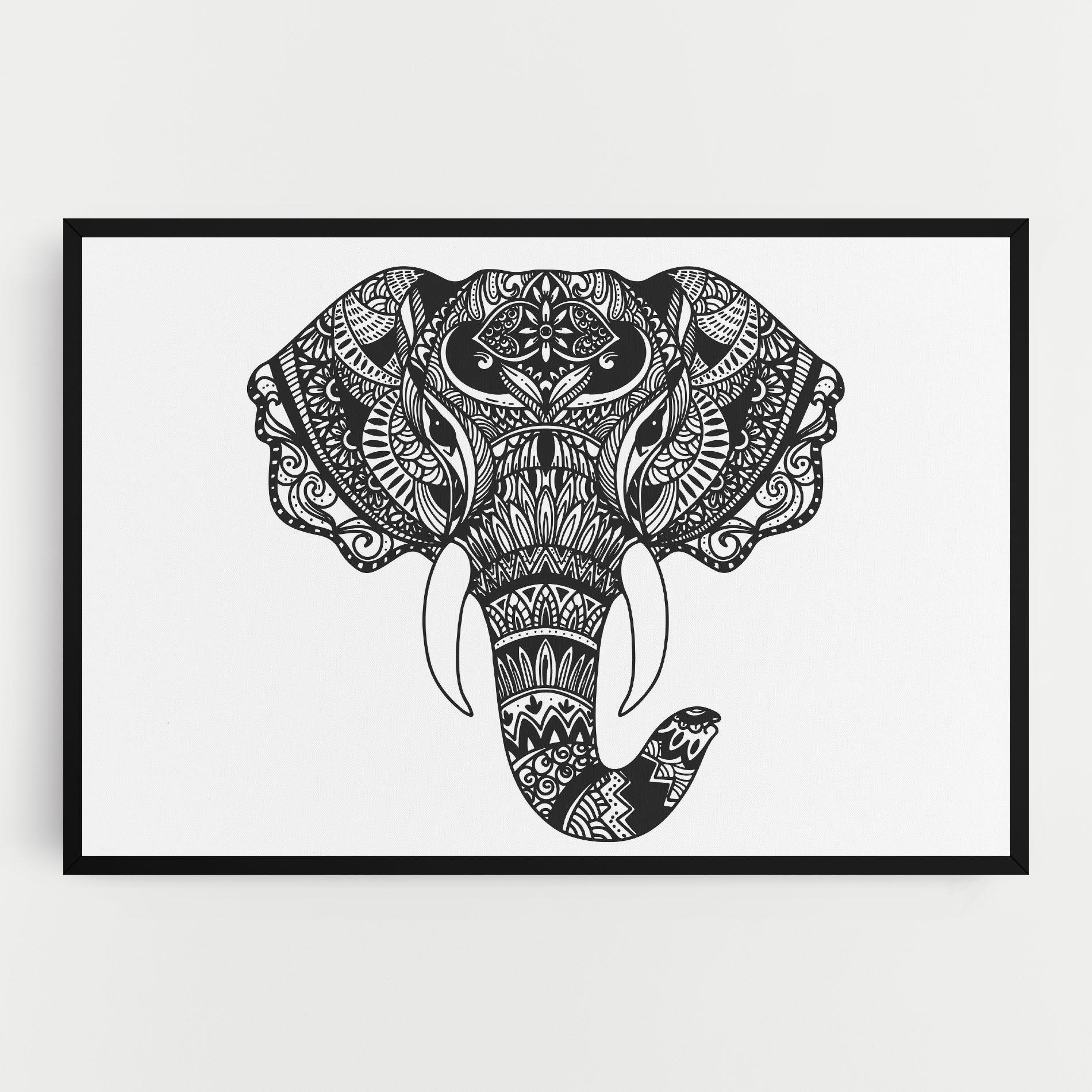 Vászonkép Mandala Head mockup 0