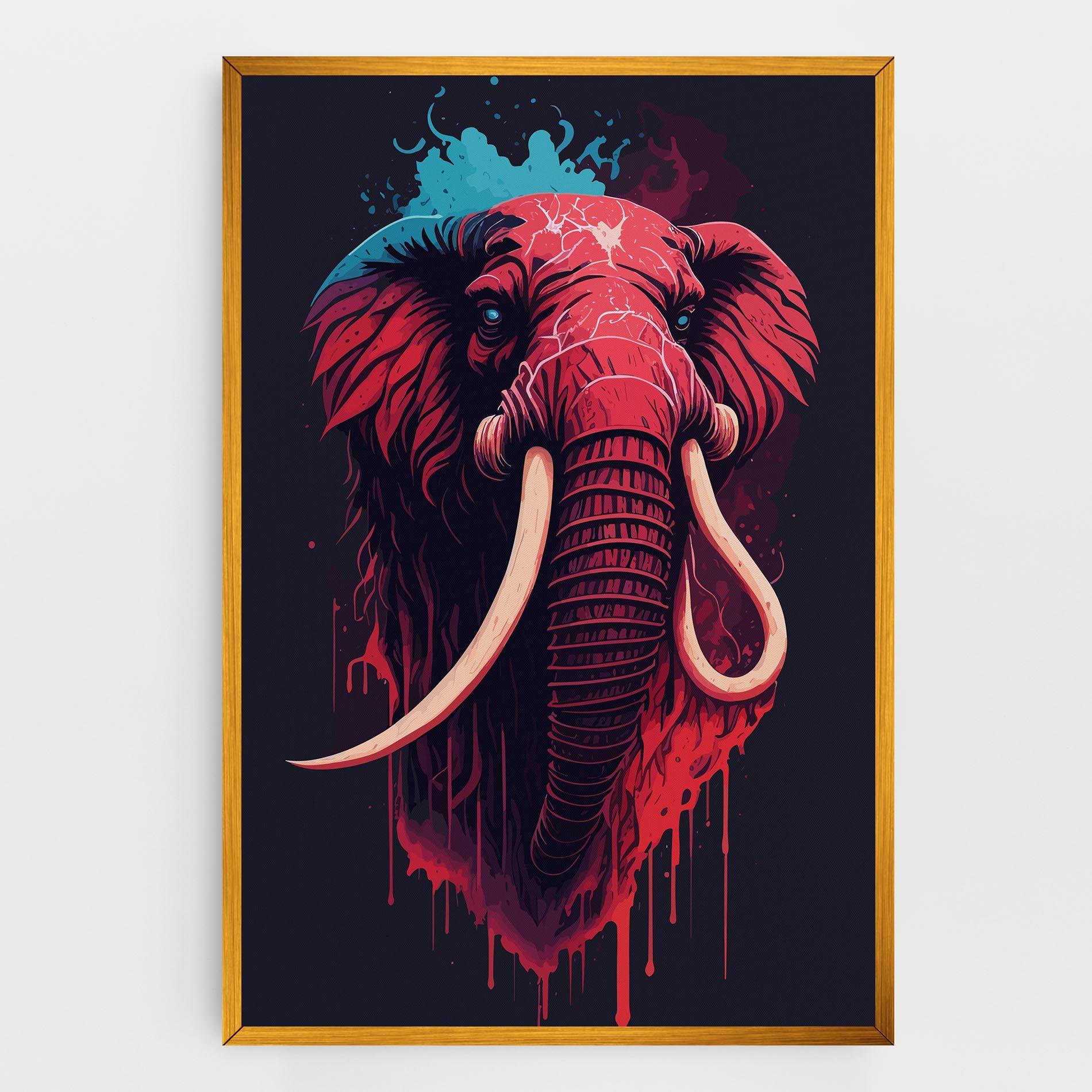Vászonkép Blue Red Elephant mockup 0