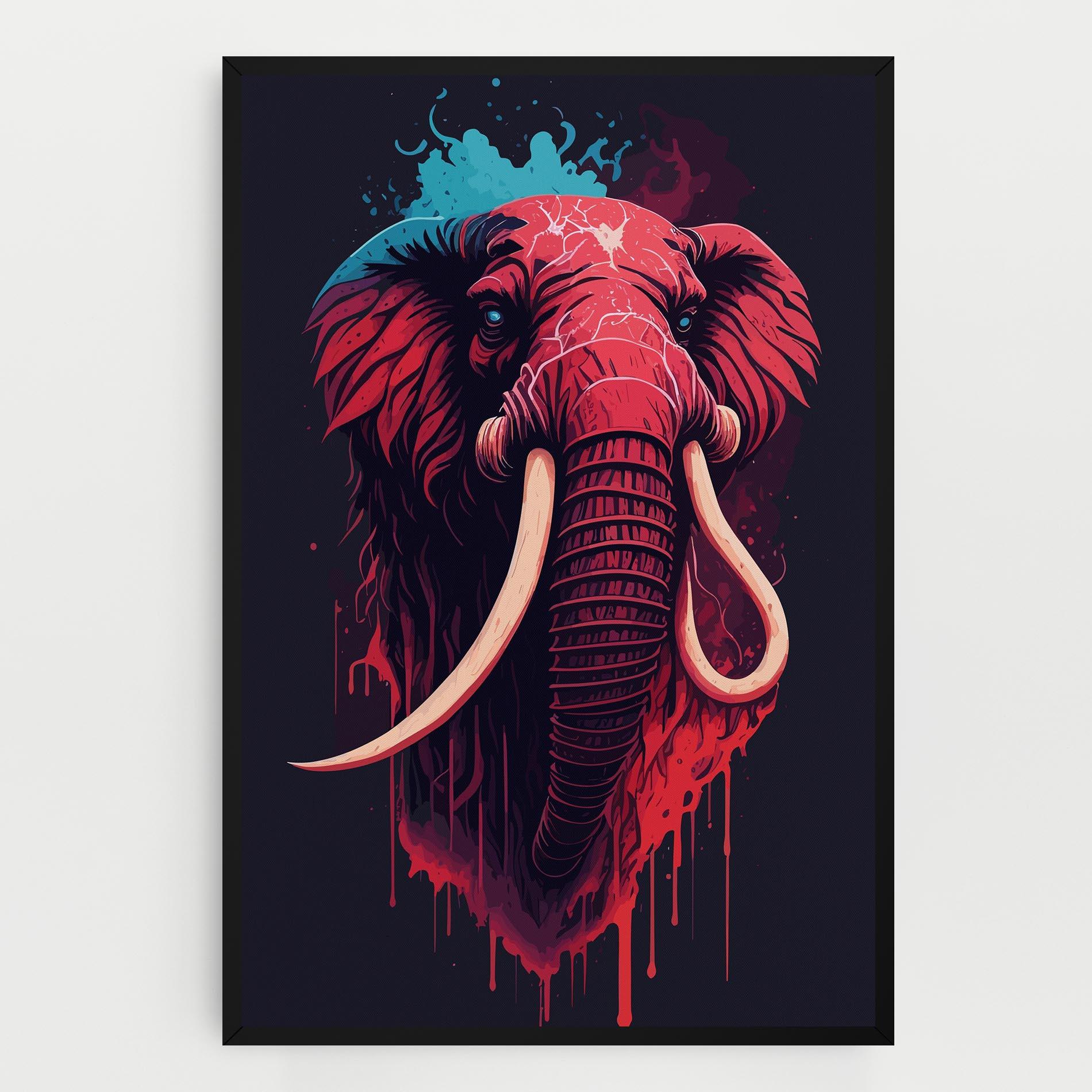 Vászonkép Blue Red Elephant mockup 0