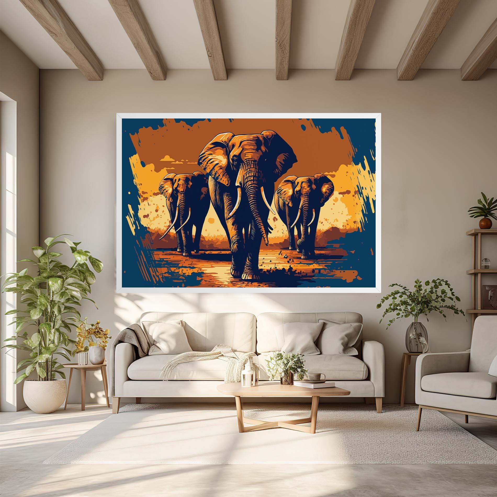 Vászonkép 3 Elephants mockup 6