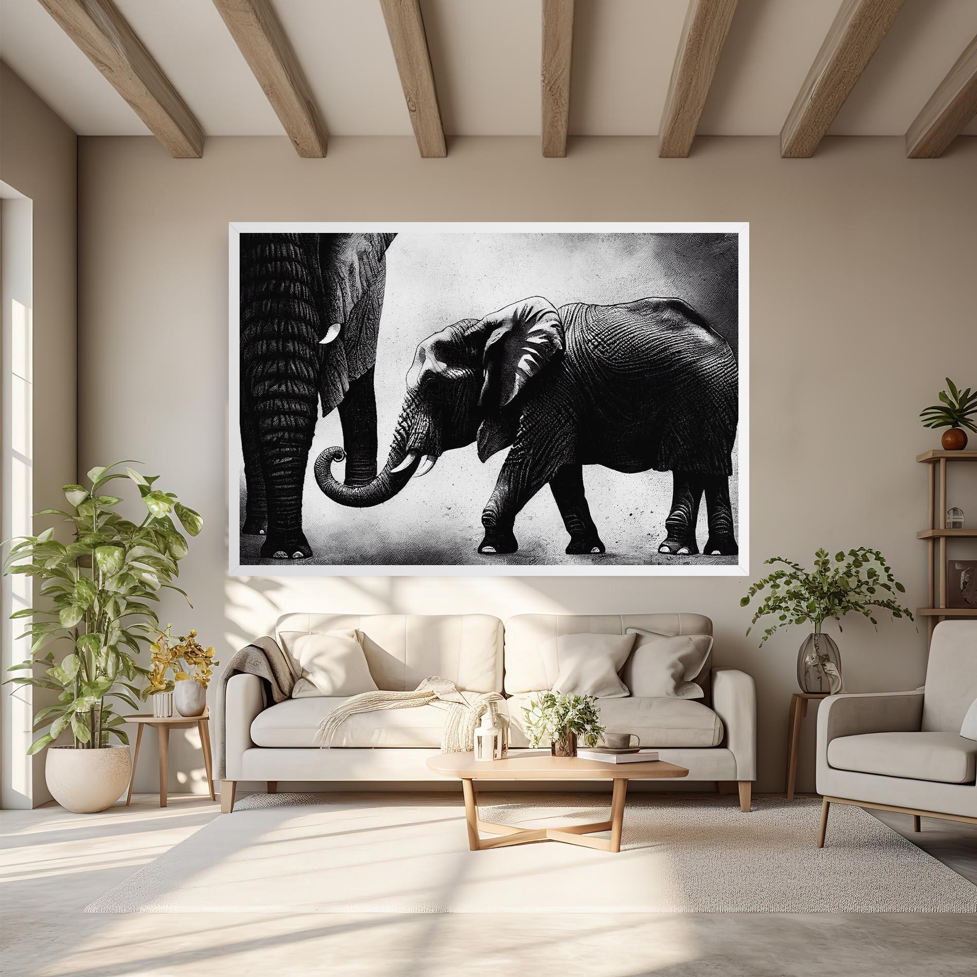 Vászonkép Baby Elephant mockup 6