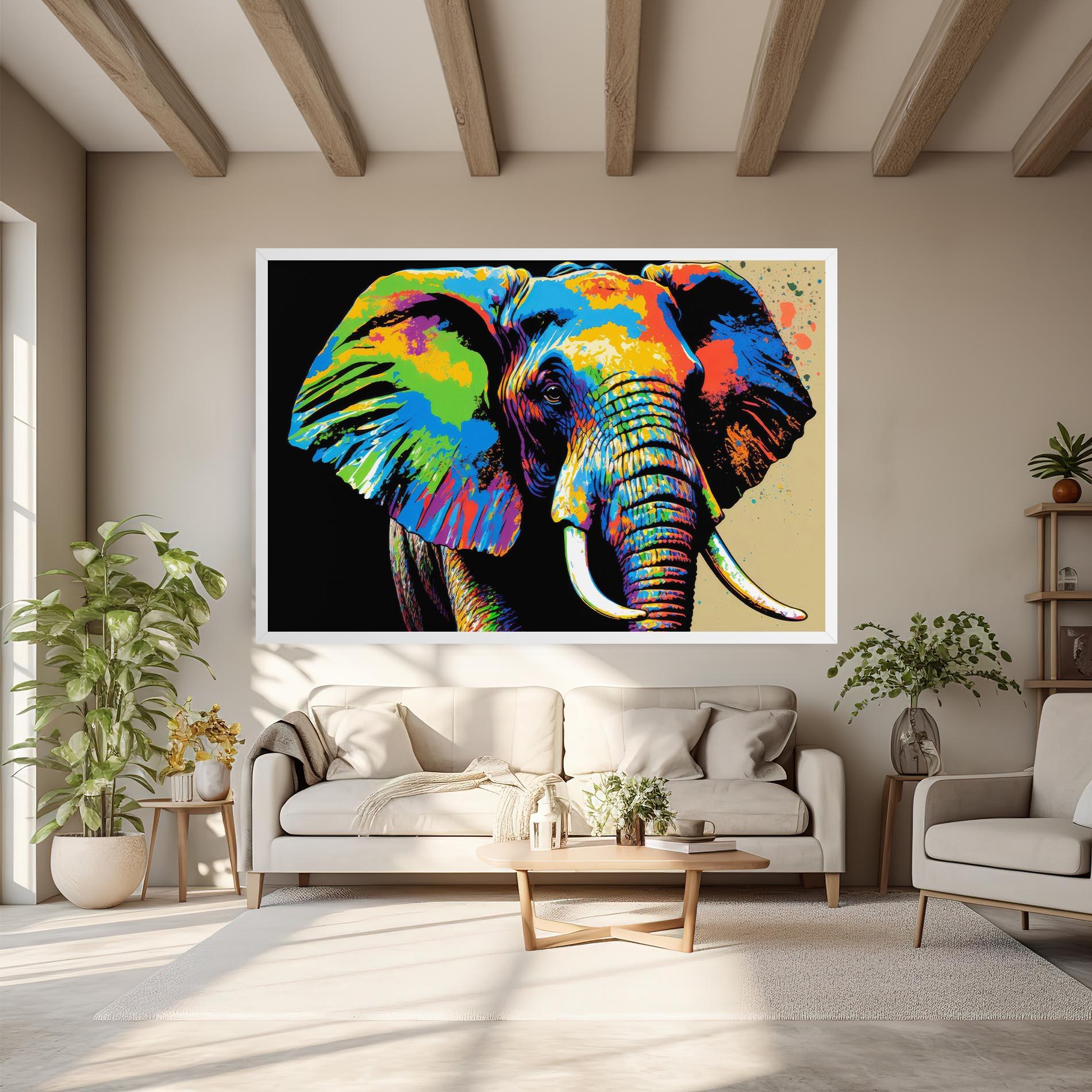 Vászonkép Elephant Portrait mockup 6