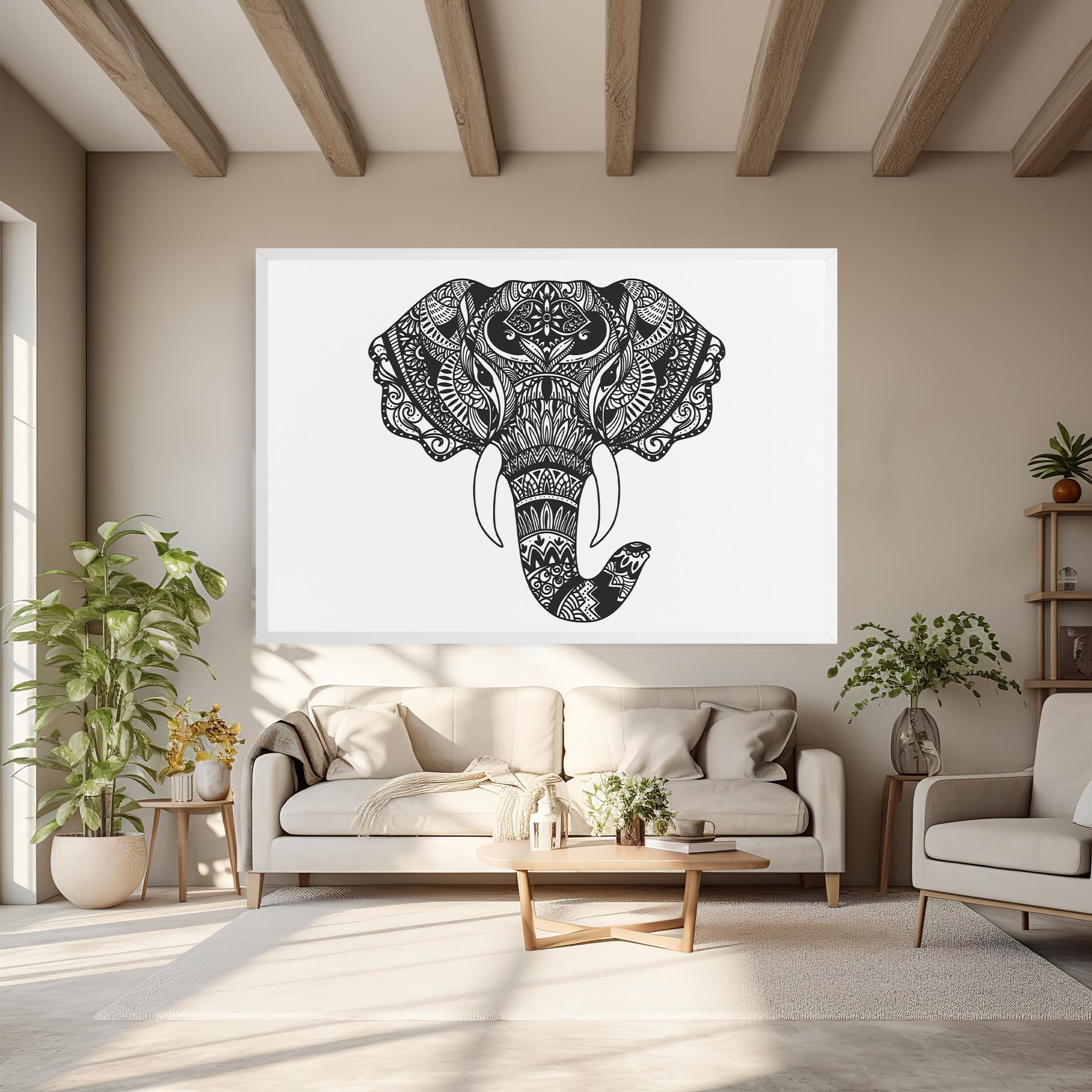 Vászonkép Mandala Head mockup 6