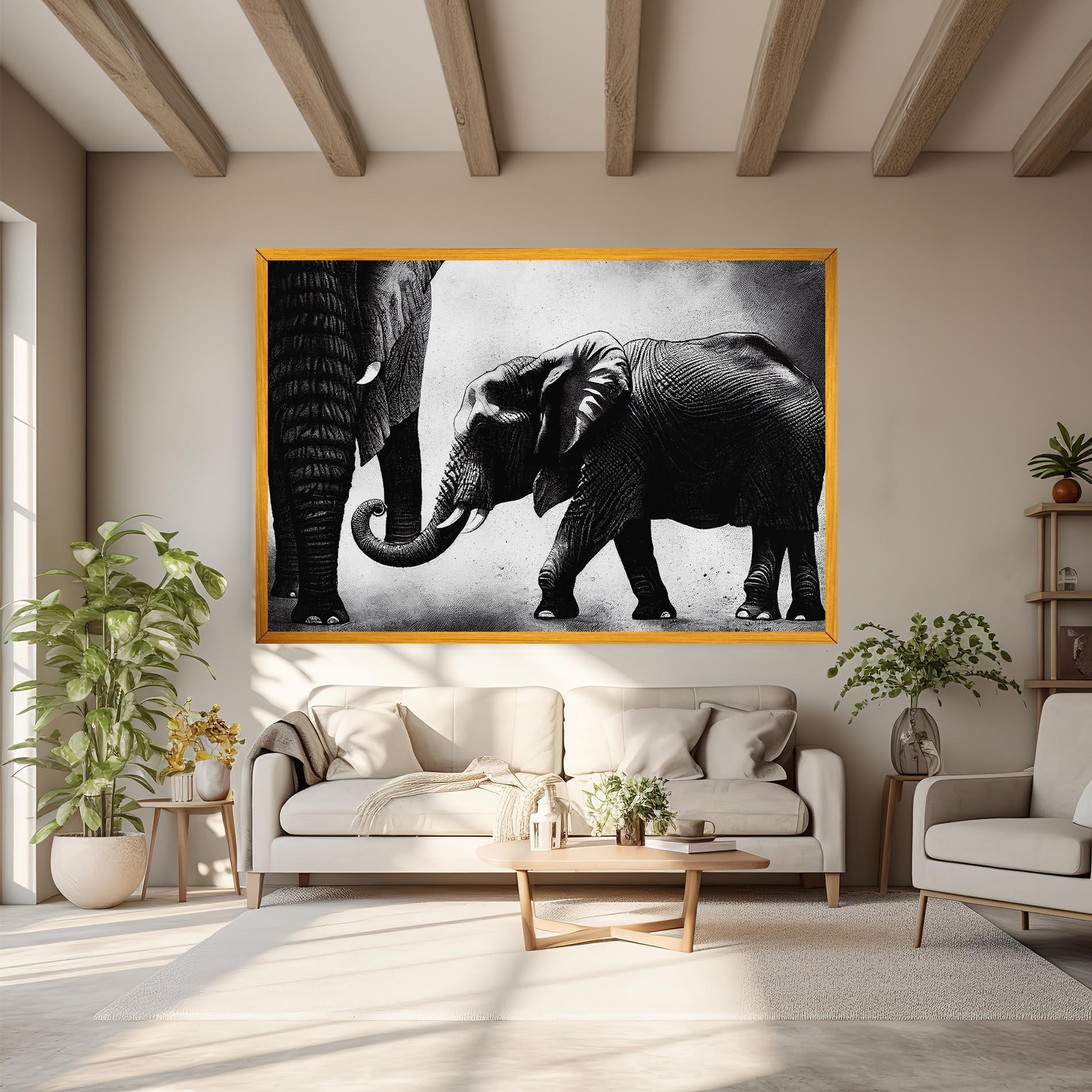 Vászonkép Baby Elephant mockup 6