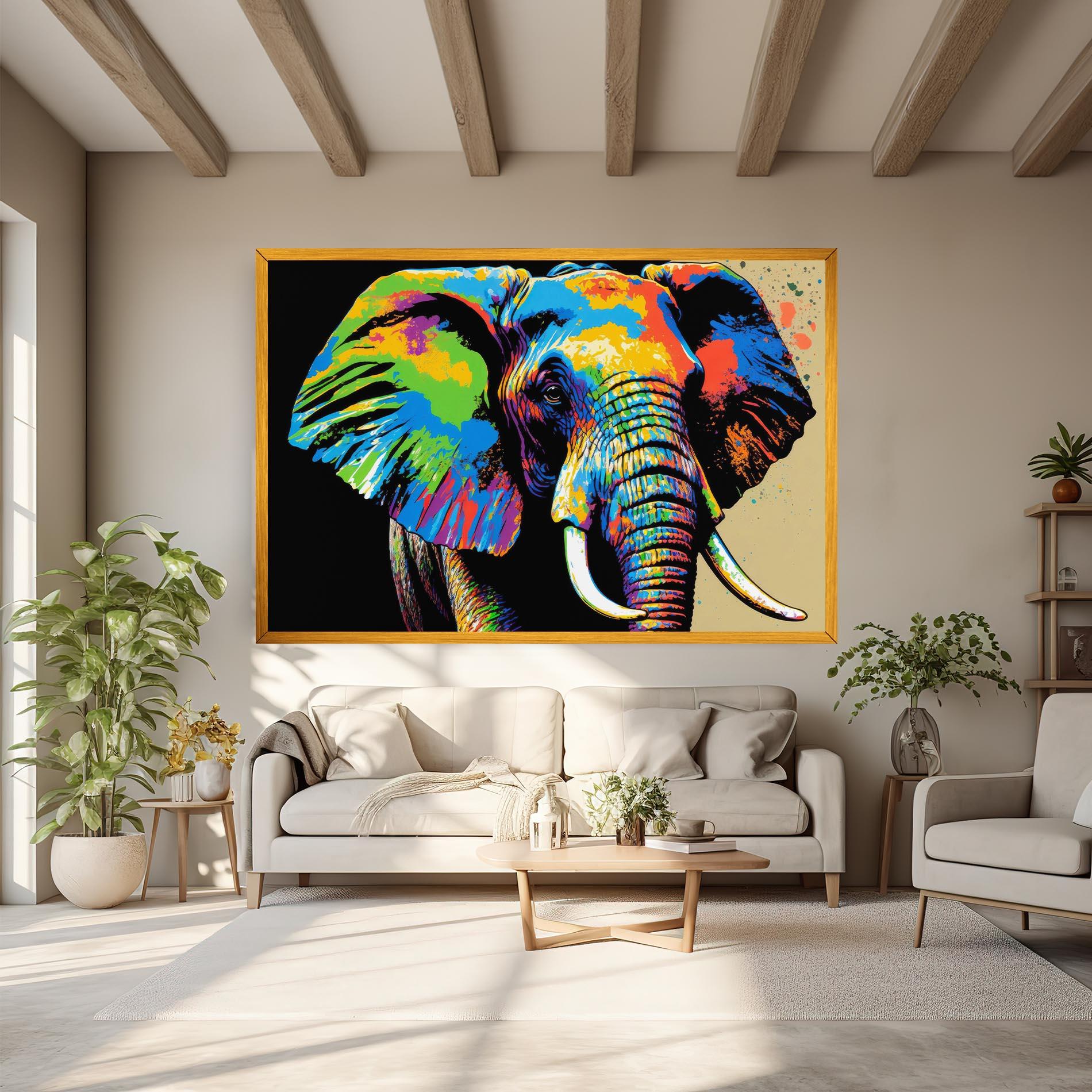 Vászonkép Elephant Portrait mockup 6